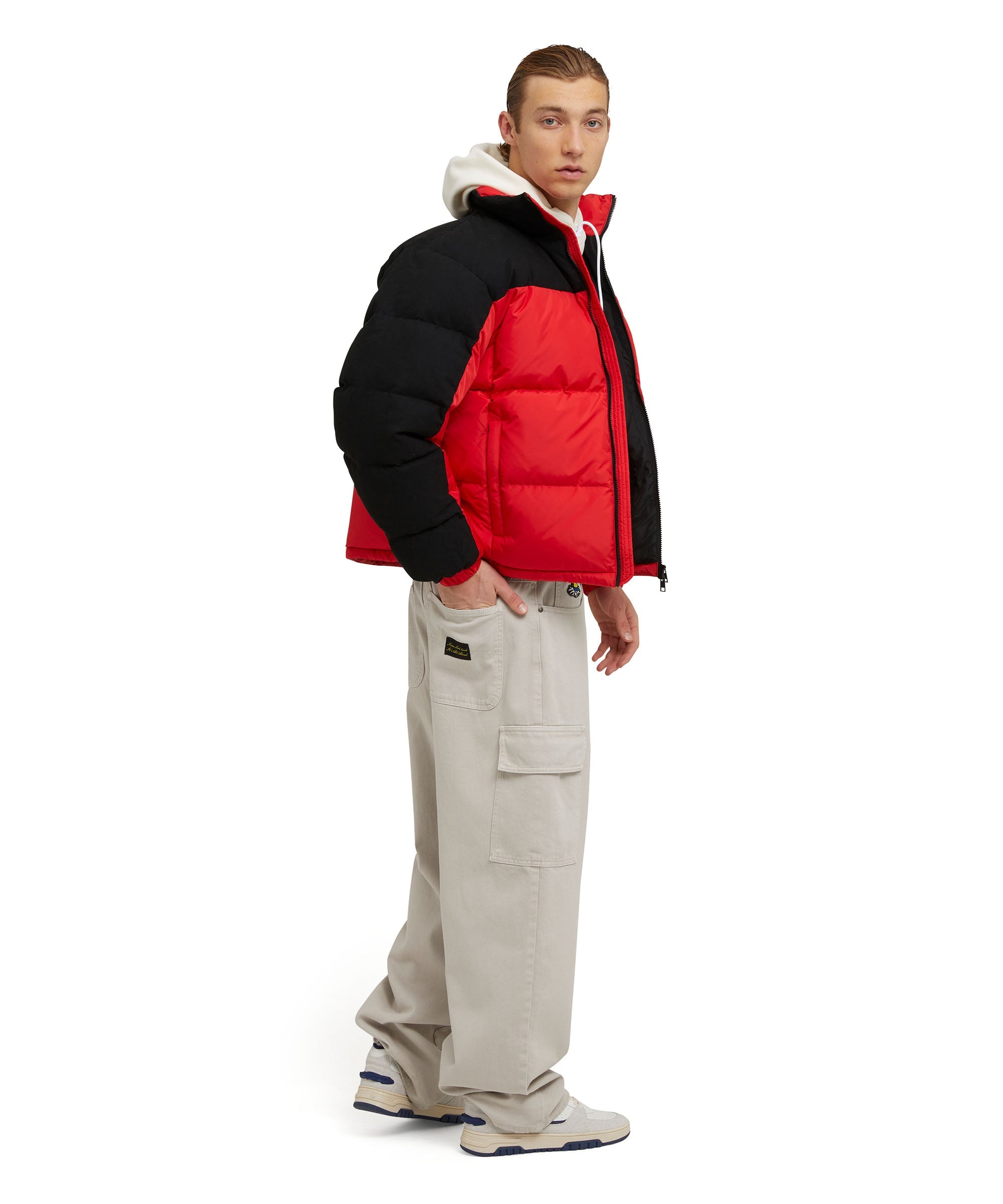"Micro ripstop" color block down jacket - 5