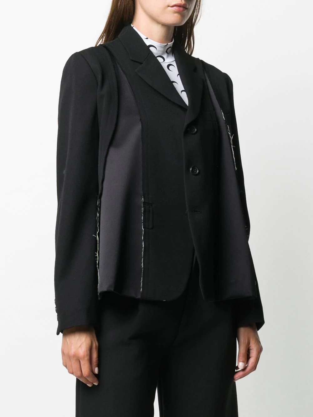 long-sleeved deconstructed blazer - 3