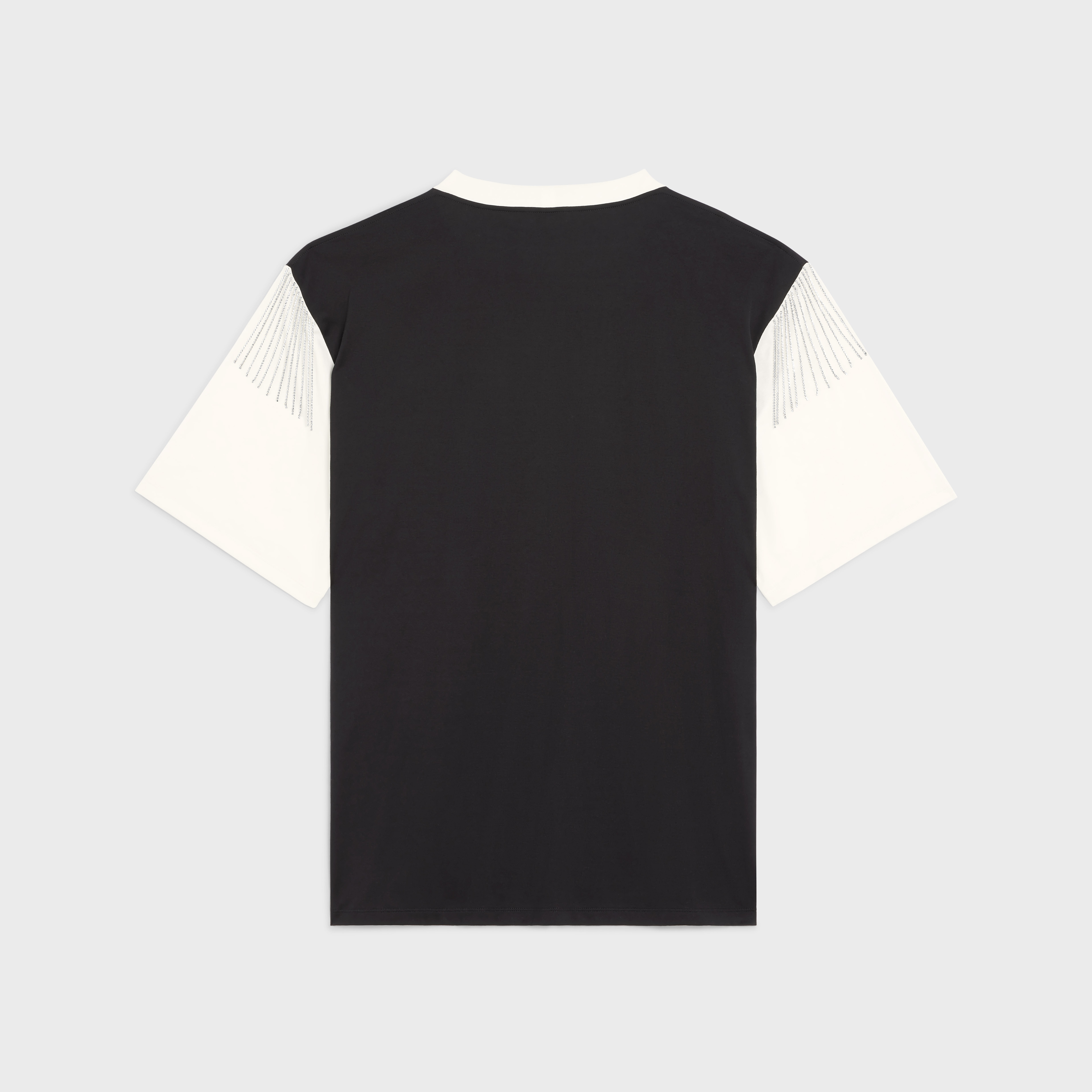 CELINE FRINGED T-SHIRT IN COTTON JERSEY - 2