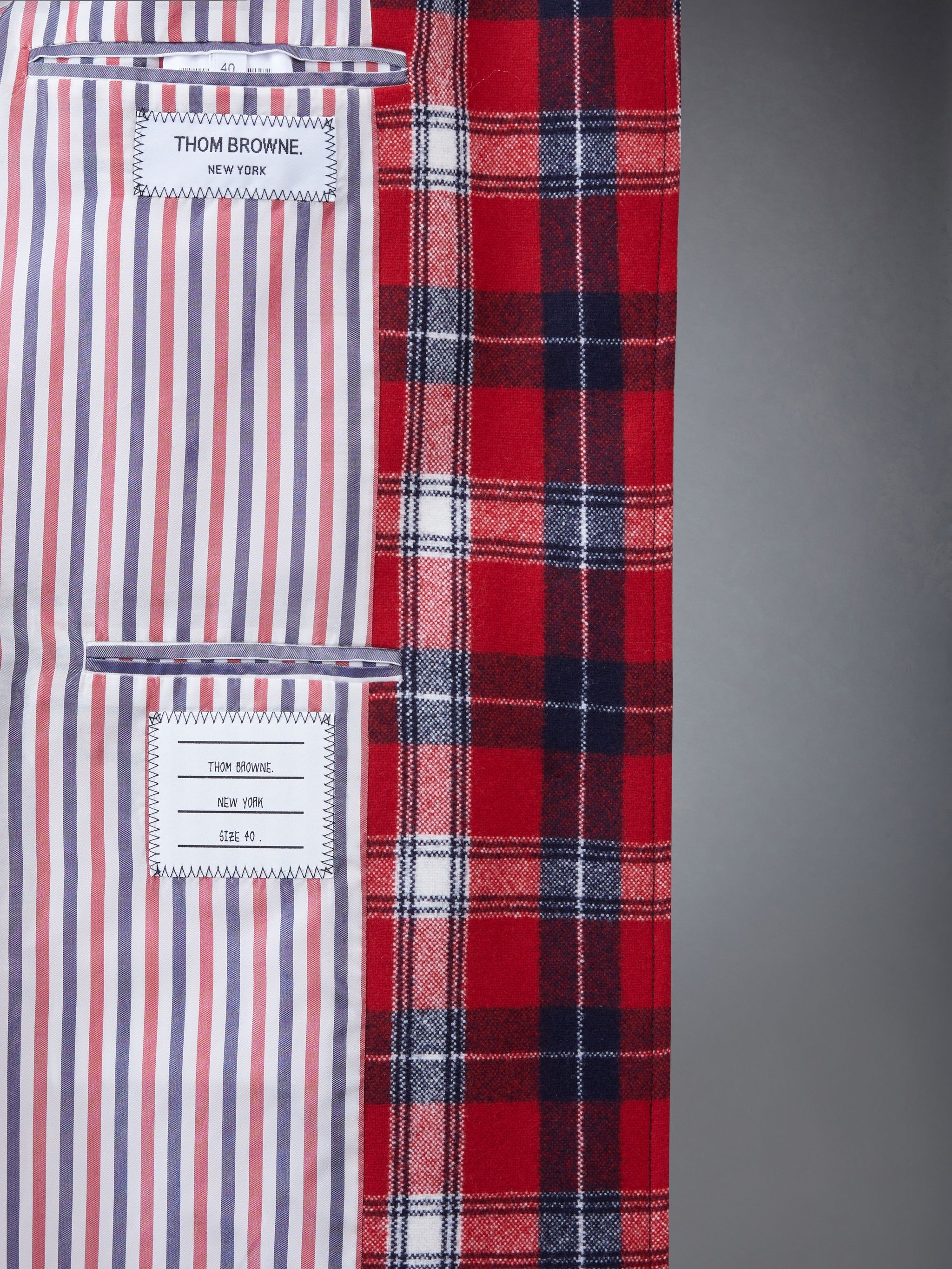 Tartan Flannel Wide Lapel Overcoat - 5