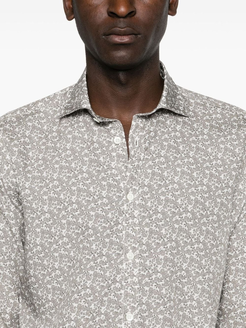 floral-print poplin shirt 5