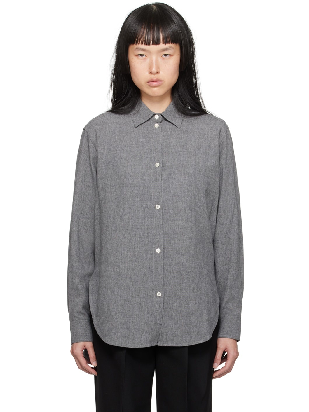 Gray Relaxed-Fit Shirt - 1