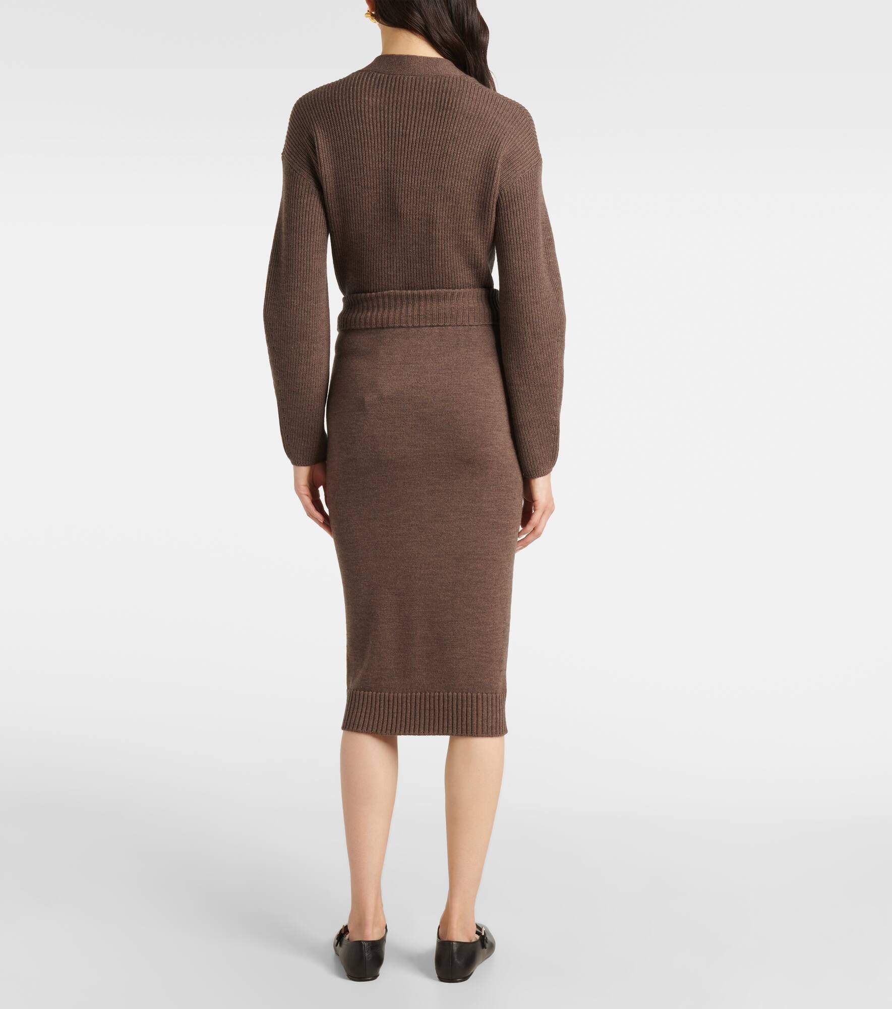 Melk virgin wool midi skirt - 3