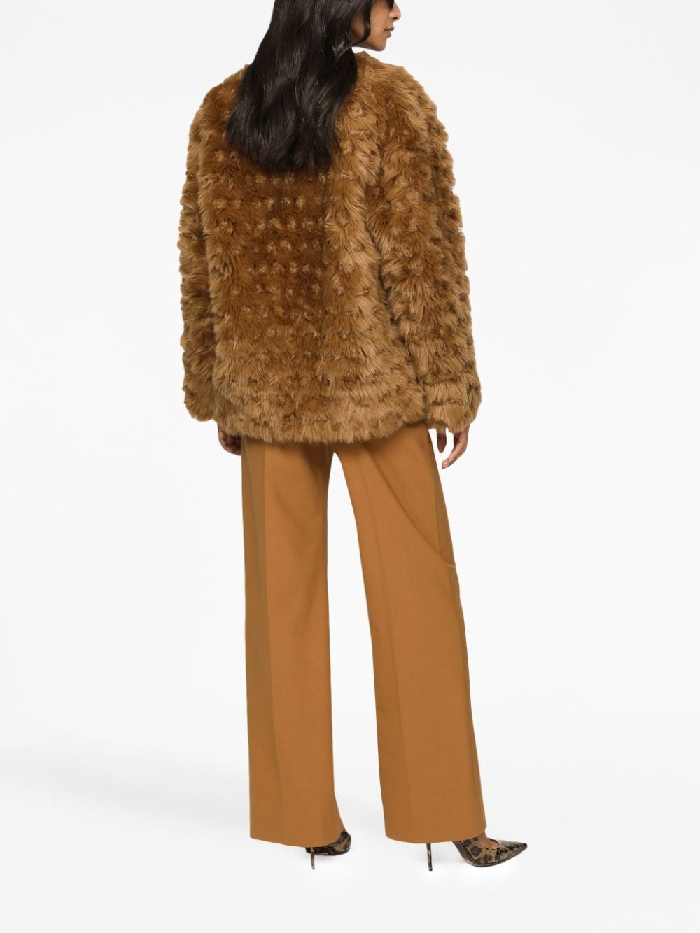 logo-plaque straight-leg trousers - 4