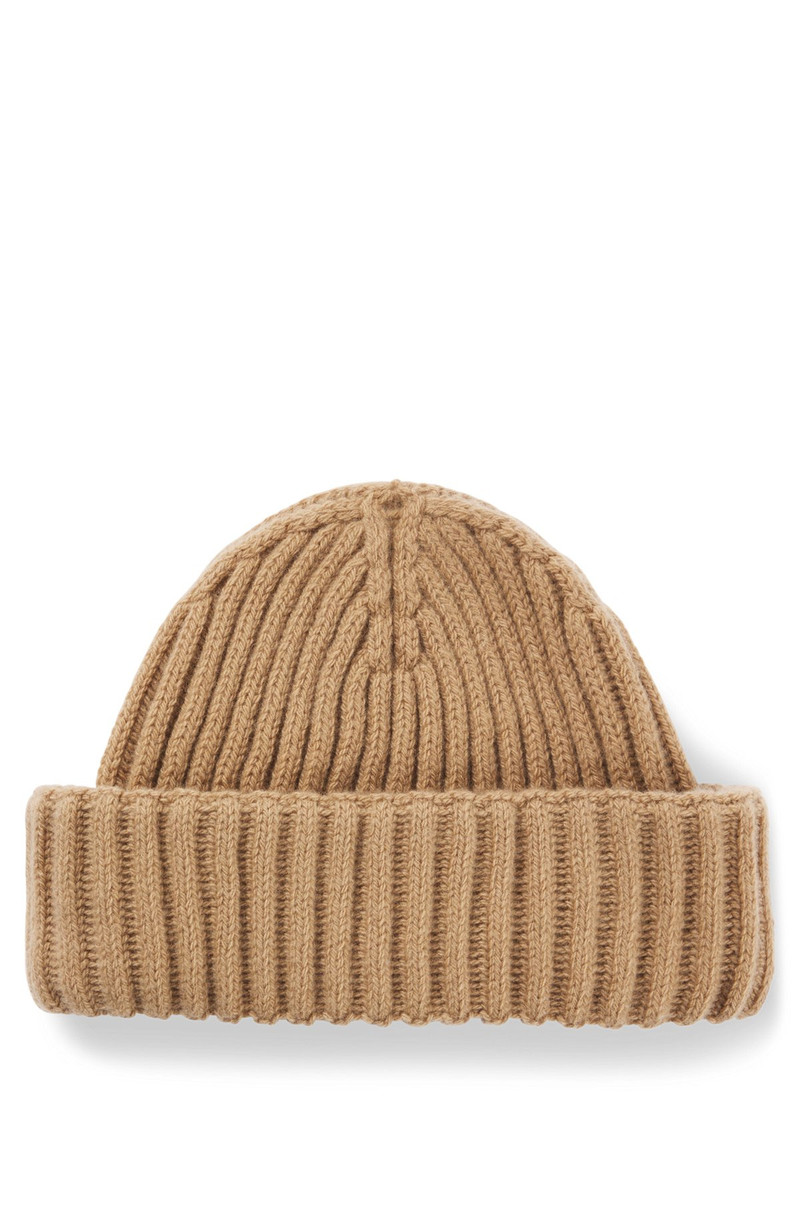 FISHERMAN BEANIE HAT IN VIRGIN WOOL AND CASHMERE 1
