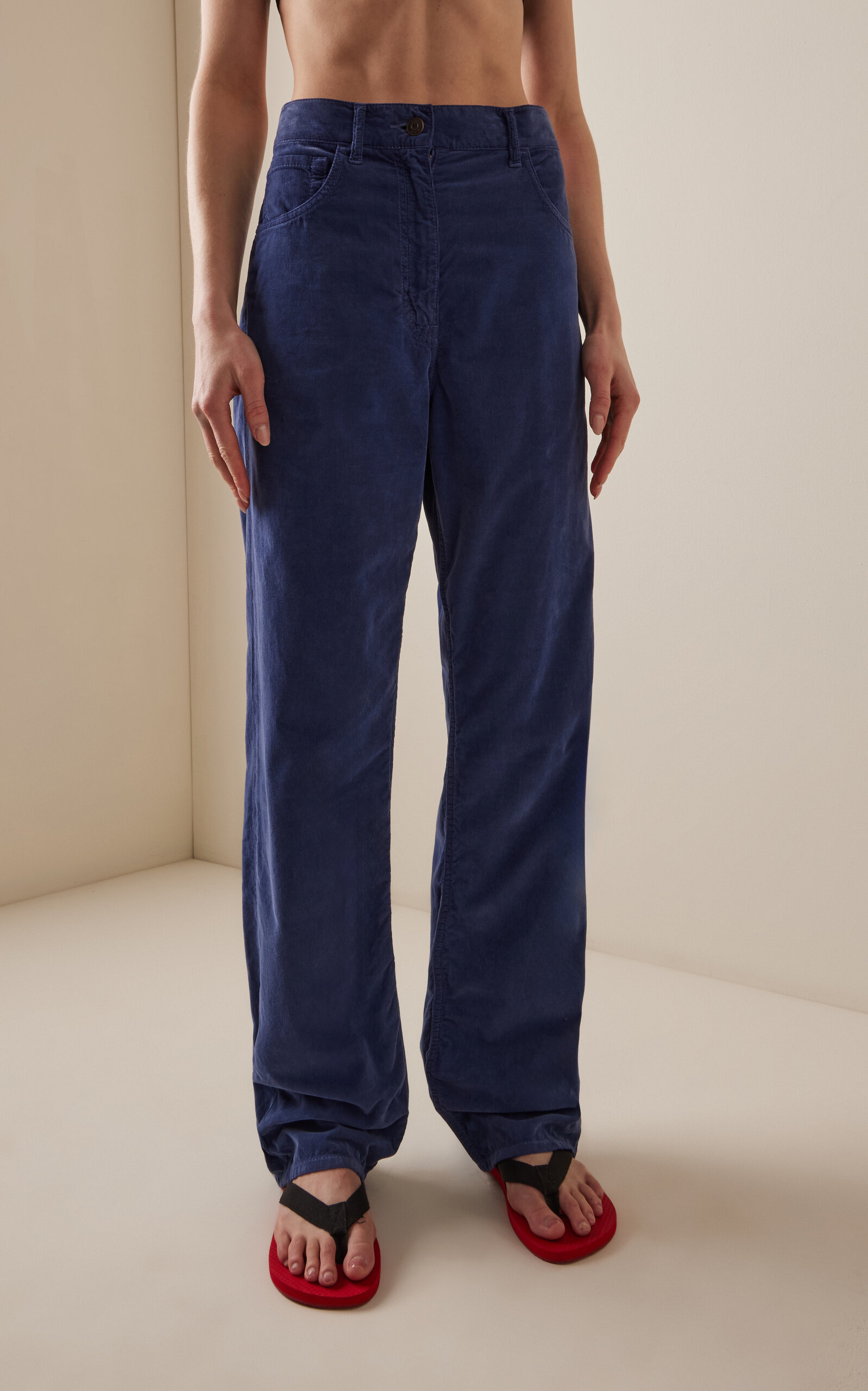Tarley Cotton Straight-Leg Pants blue - 3