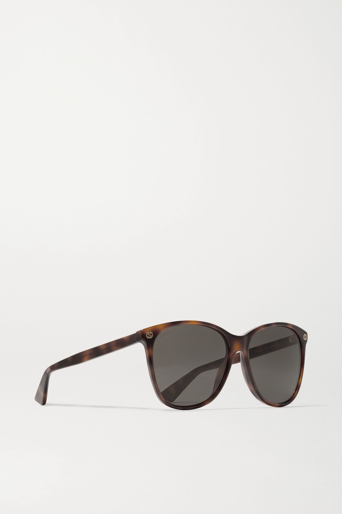 Round-frame tortoiseshell acetate sunglasses - 2