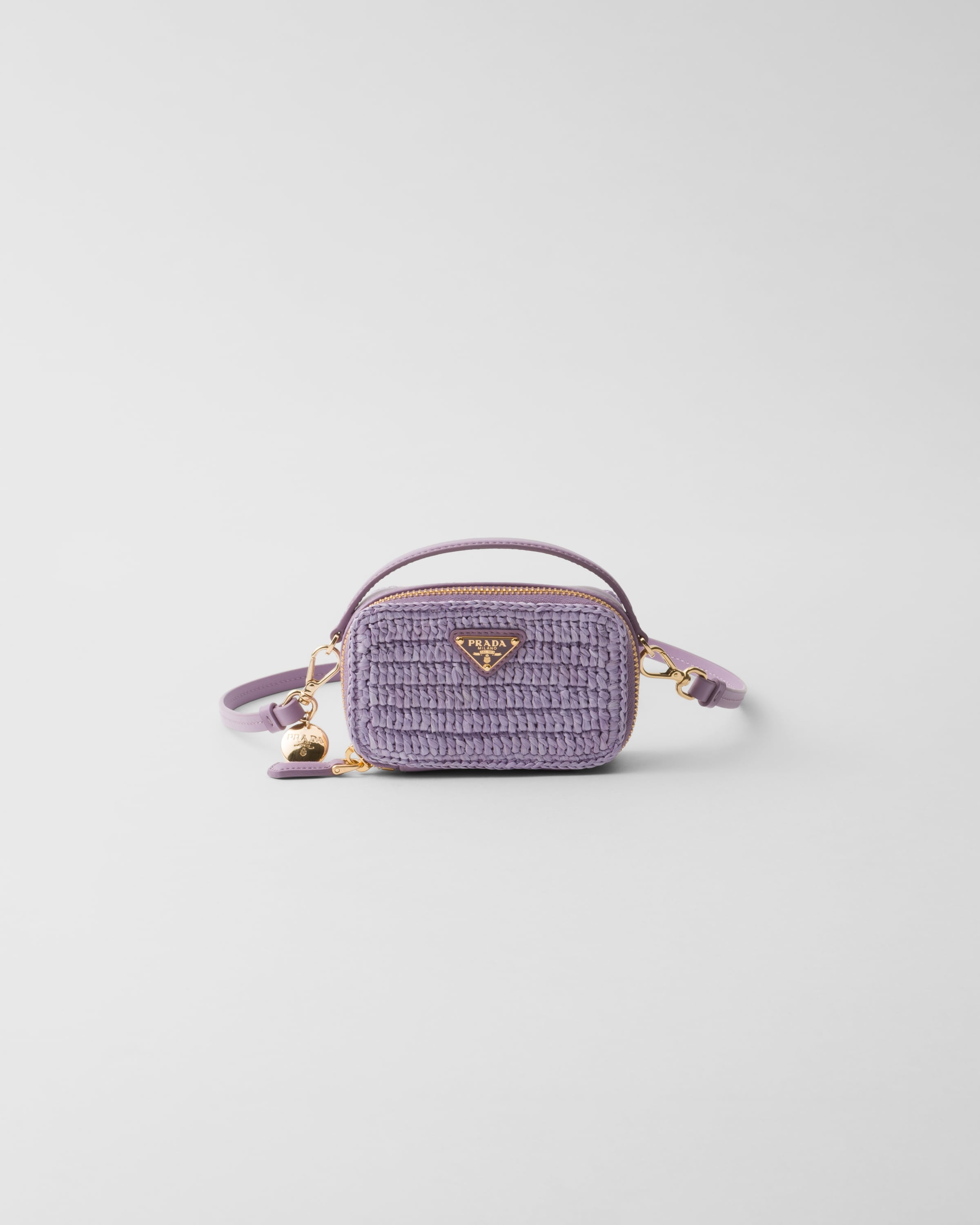 Prada Crochet and leather mini-pouch | REVERSIBLE