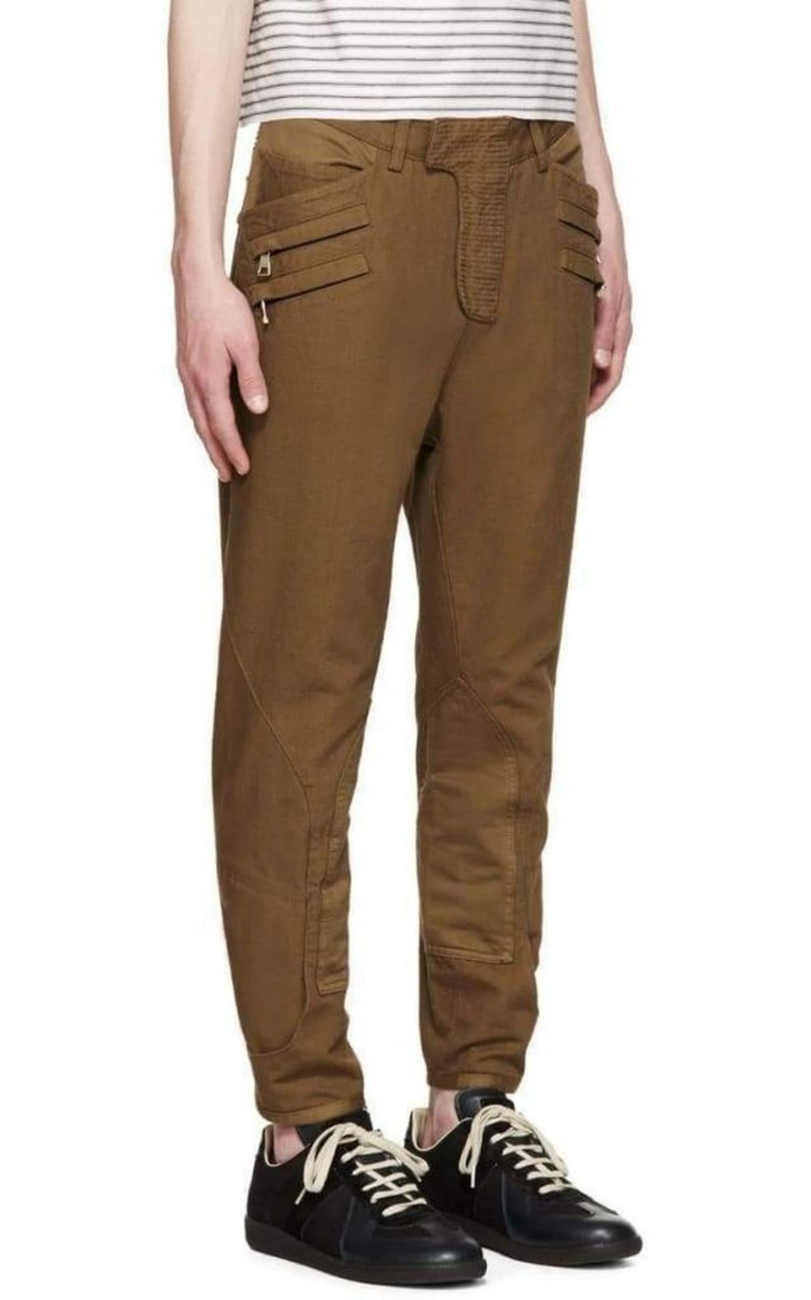 Brown Cropped Trousers - 5