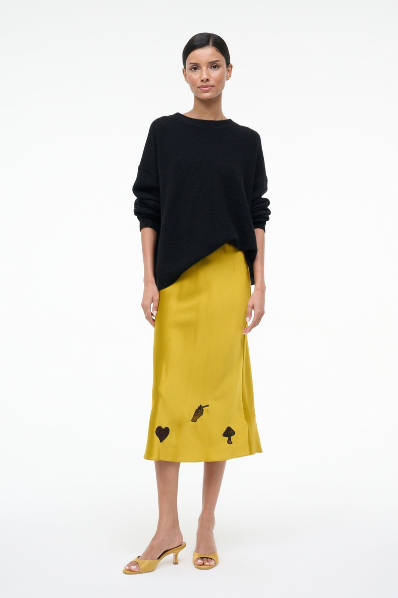 STAUD KIN SILK SKIRT TURMERIC 5