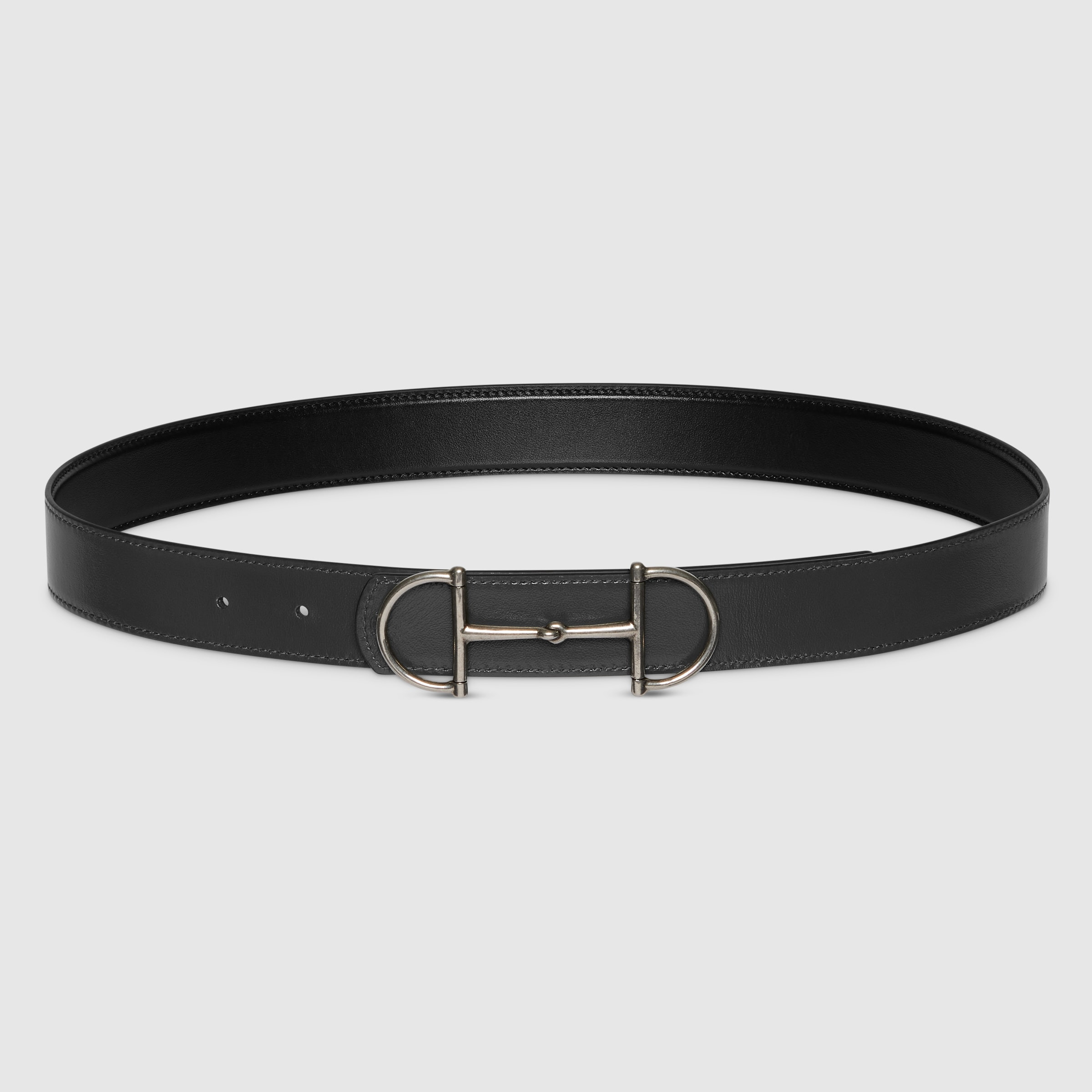 Reversible leather belt with Horsebit - 6