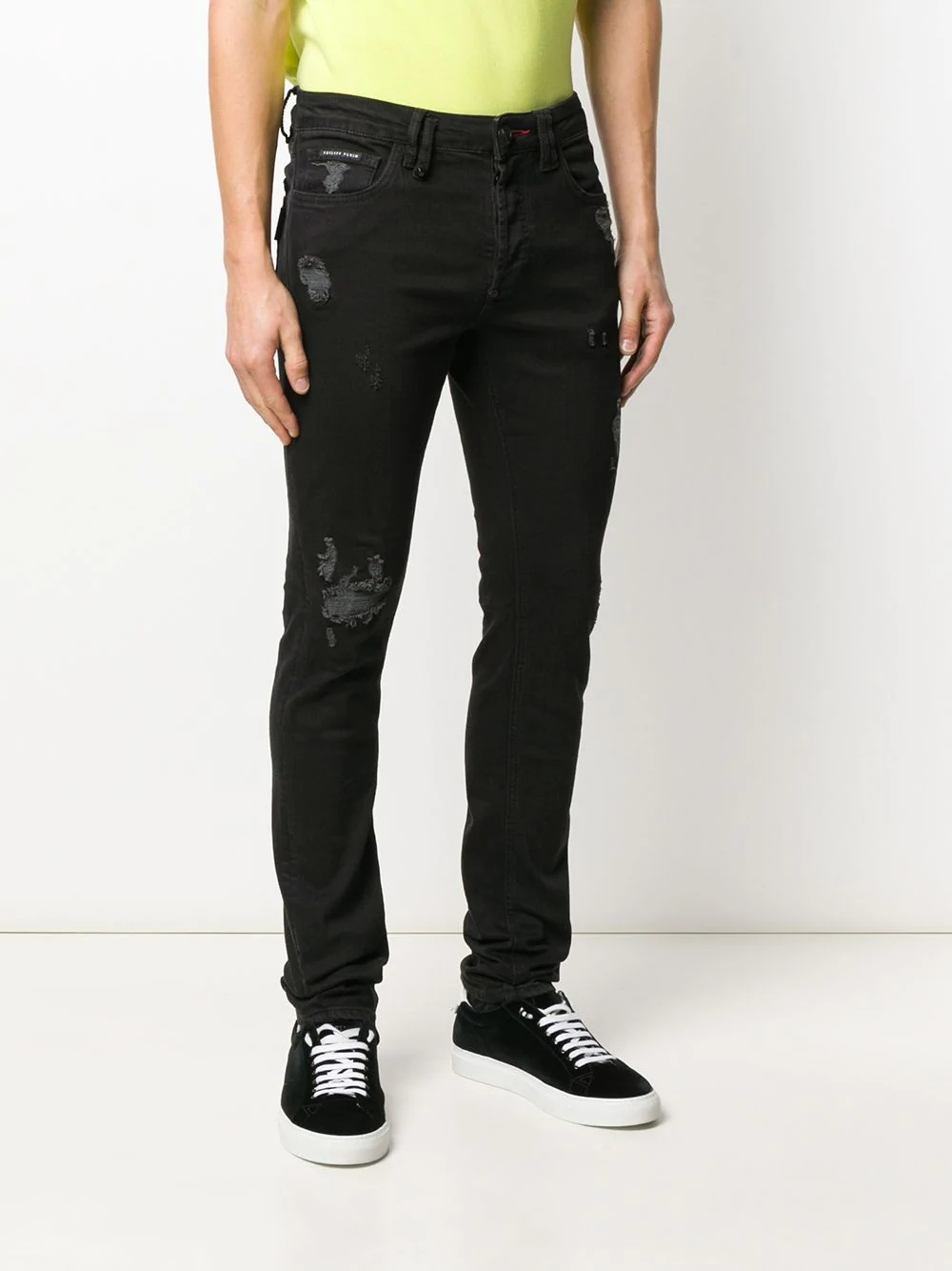 distressed slim-fit jeans - 3