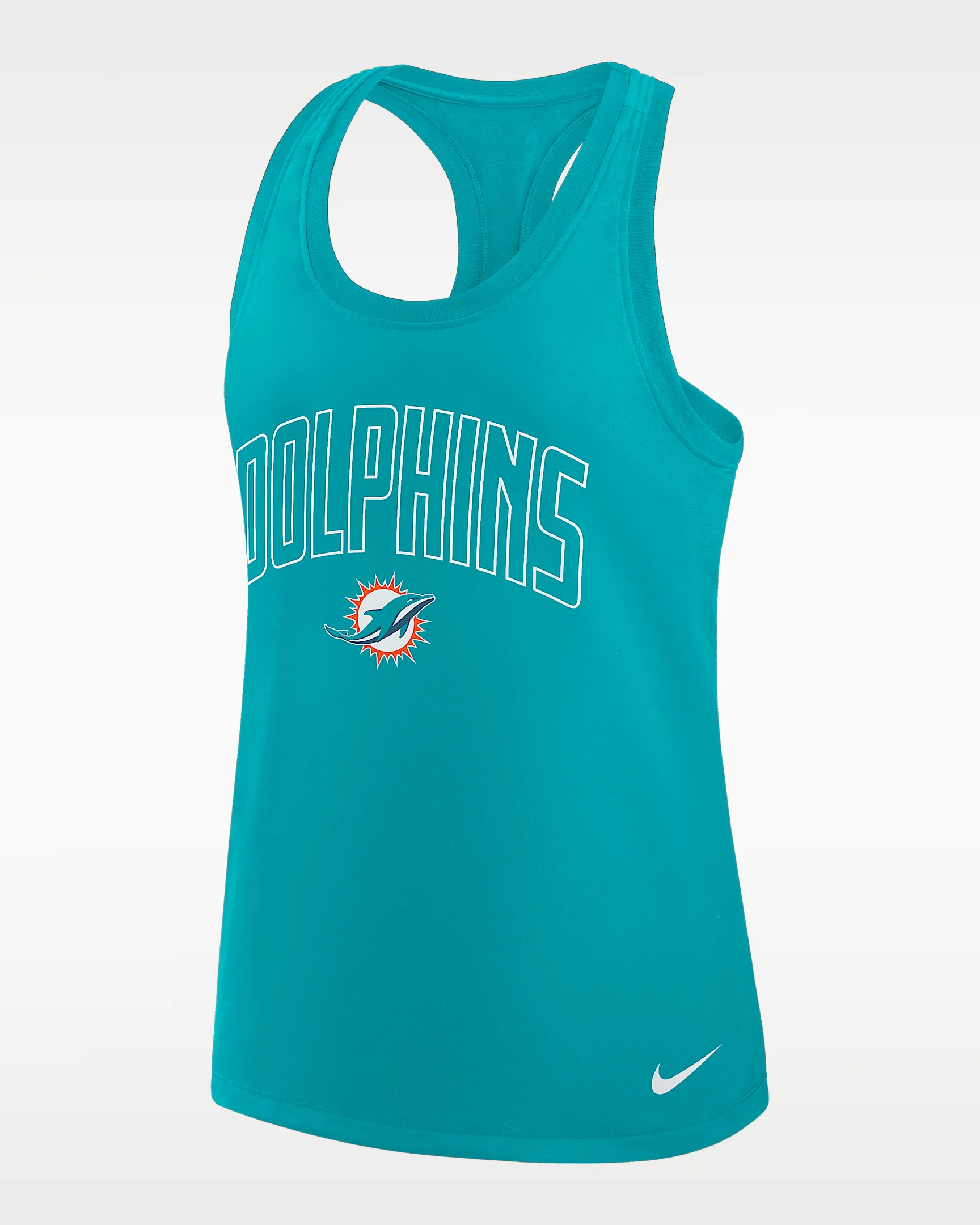Miami Dolphins Primetime Women's Nike Dri-FIT NFL Racerback Tank Top - 1