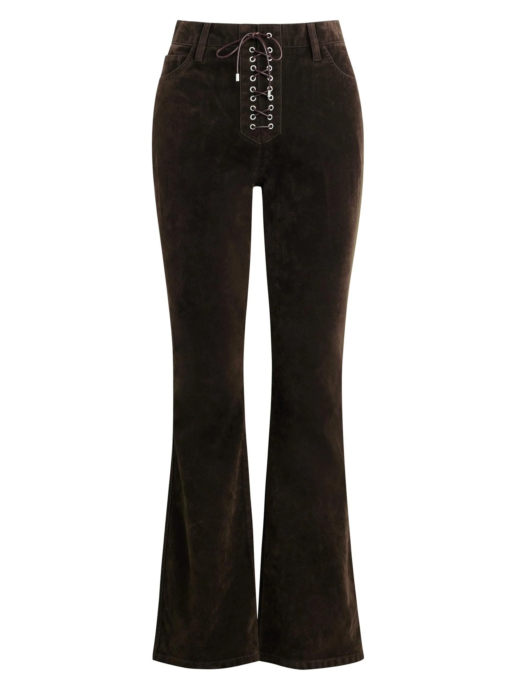 Women's X WeWoreWhat The Ralph Suede Bootcut Jeans - Dark Chocolate - 1