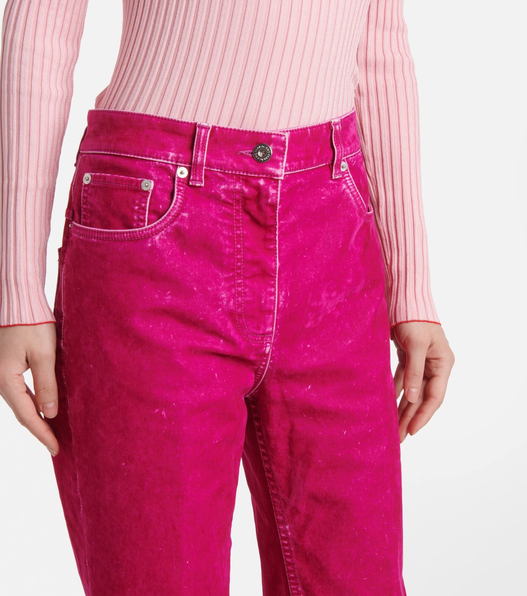 Cotton-blend drill straight pants - 4