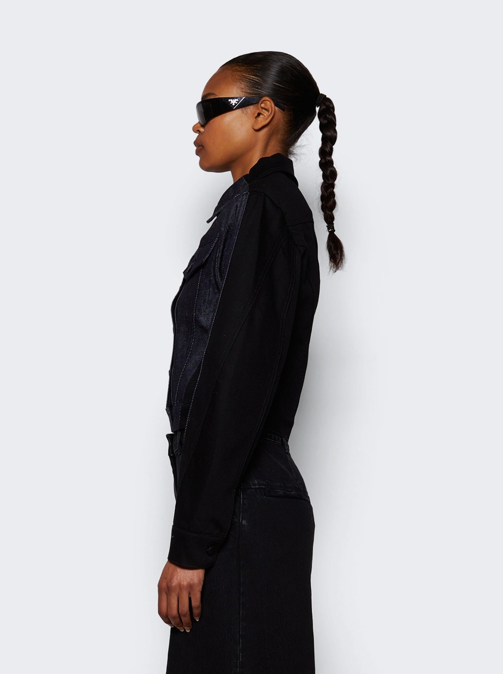 Bi-color Jacket Raw Blue And Black - 3