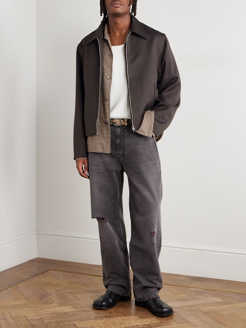 Our Legacy Third Cut Straight-Leg Distressed Jeans Gray outlook