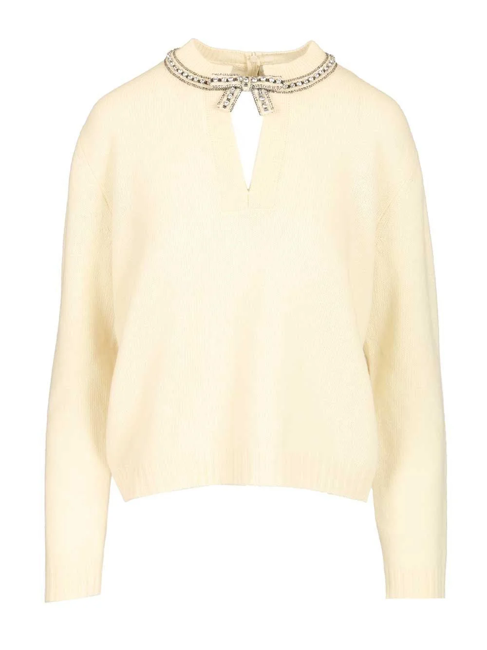 Valentino Garavani Women Virgin Wool Sweater With Embroidery - 1