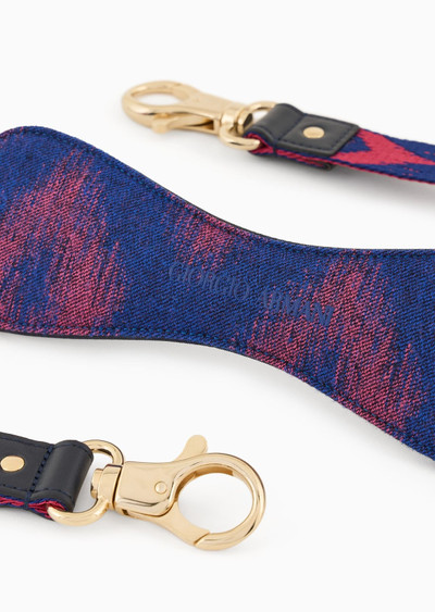 GIORGIO ARMANI Poldo x Giorgio Armani leash in Ikat jacquard and leather outlook