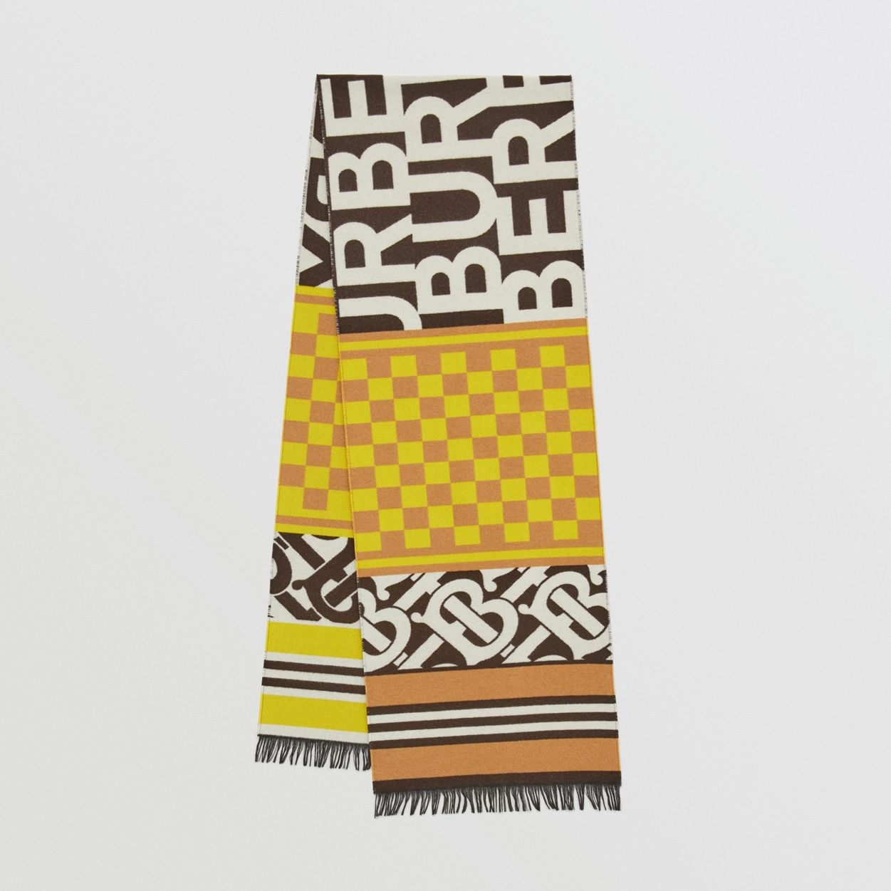 Montage Regenerated Cashmere Wool Jacquard Scarf - 1