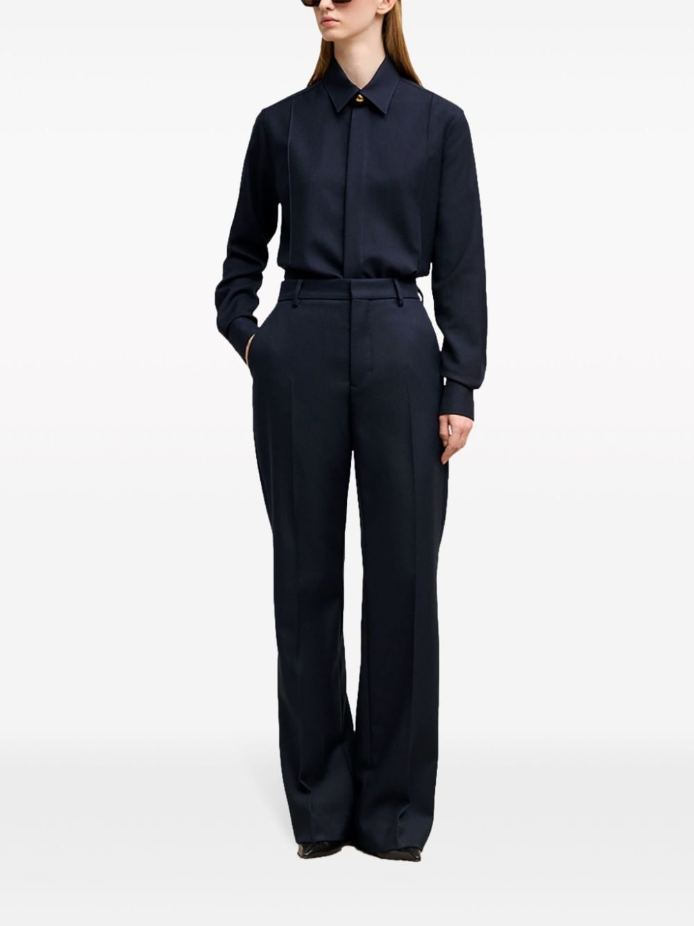 pintuck virgin wool shirt - 3