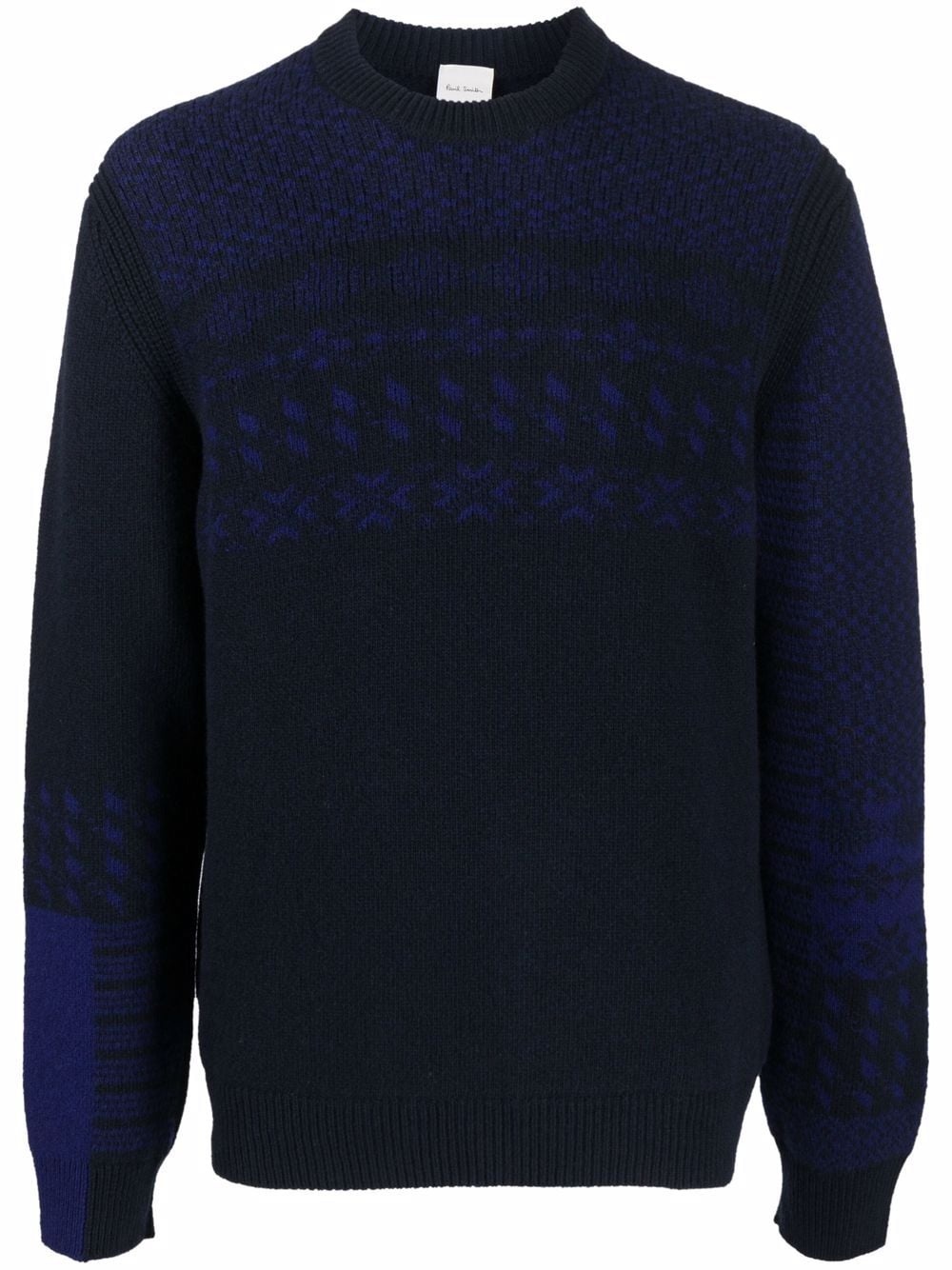 patterned intarsia knit jumper - 1