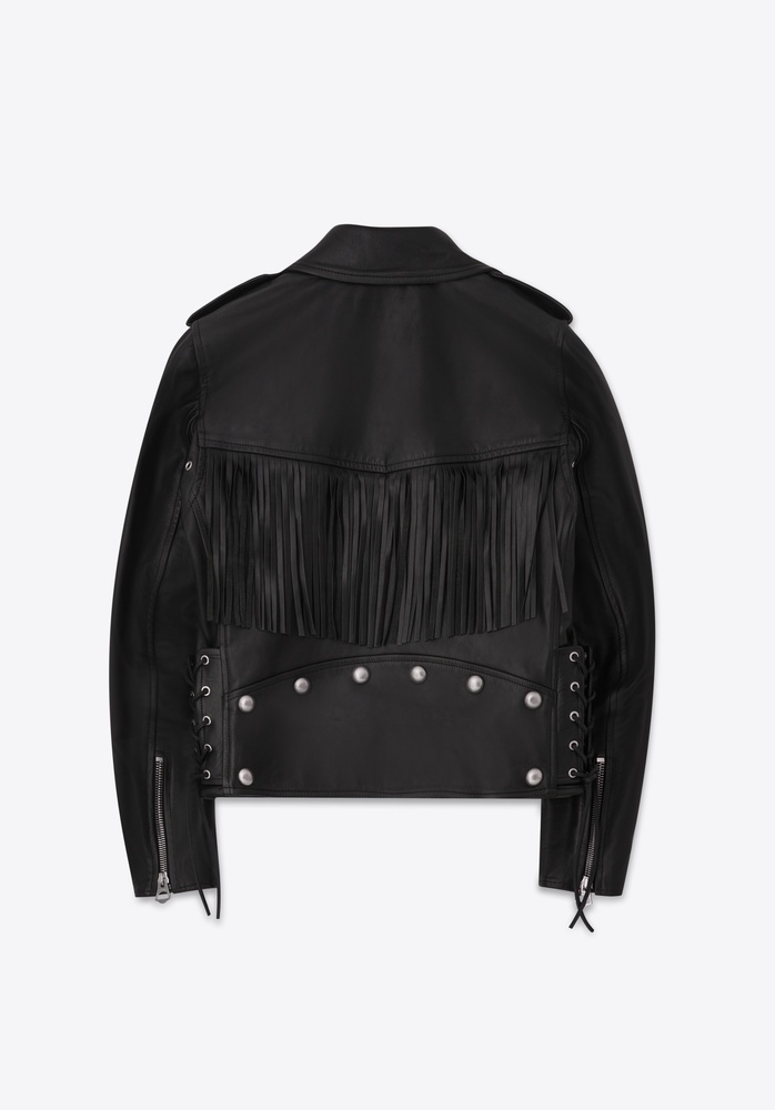 LEATHER JACKET 18 FRINGE BLACK - 4