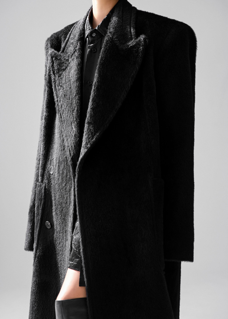 Jaylene Oversized Wool Coat - Black 4