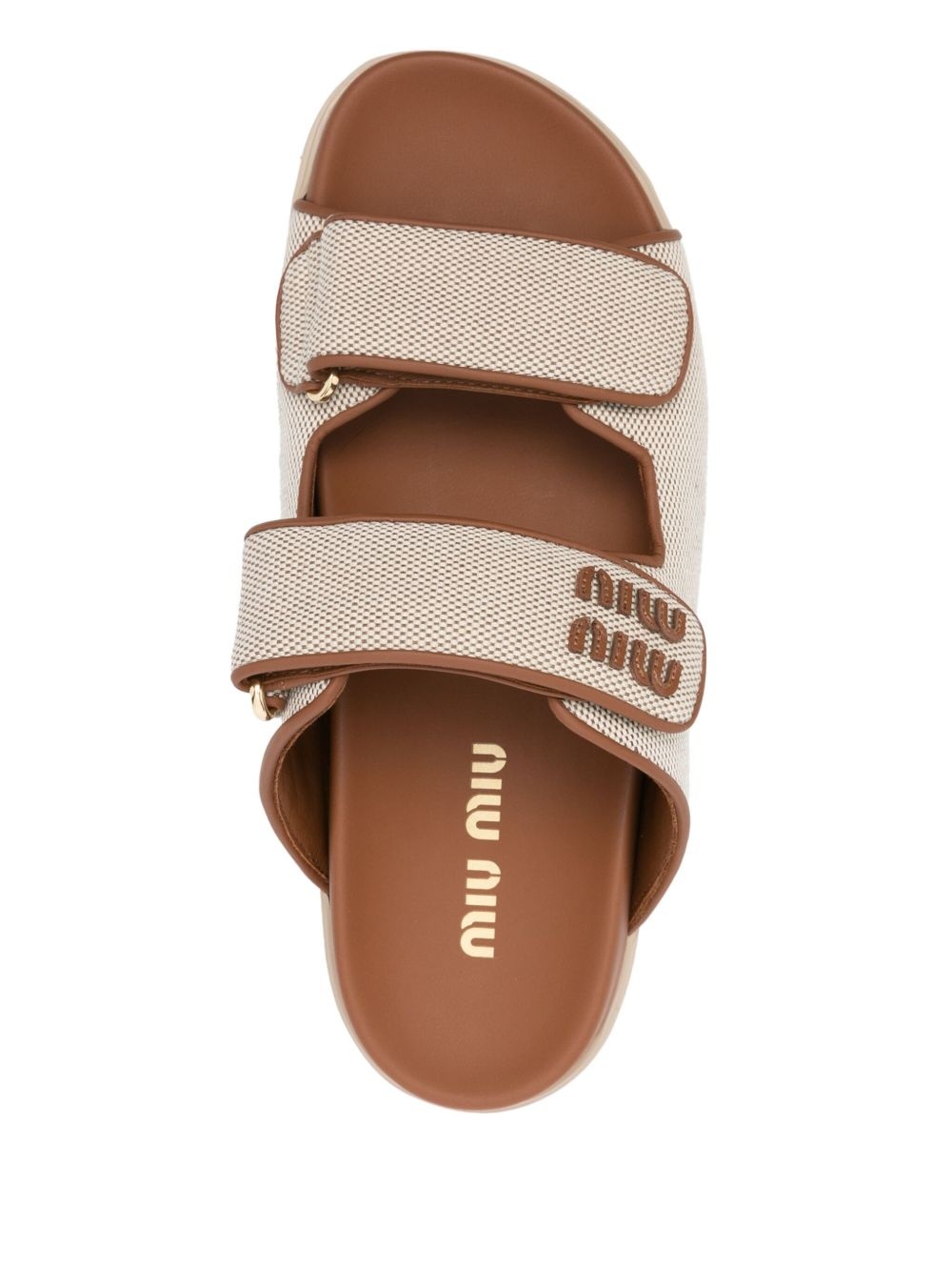 logo-lettering sandals - 4