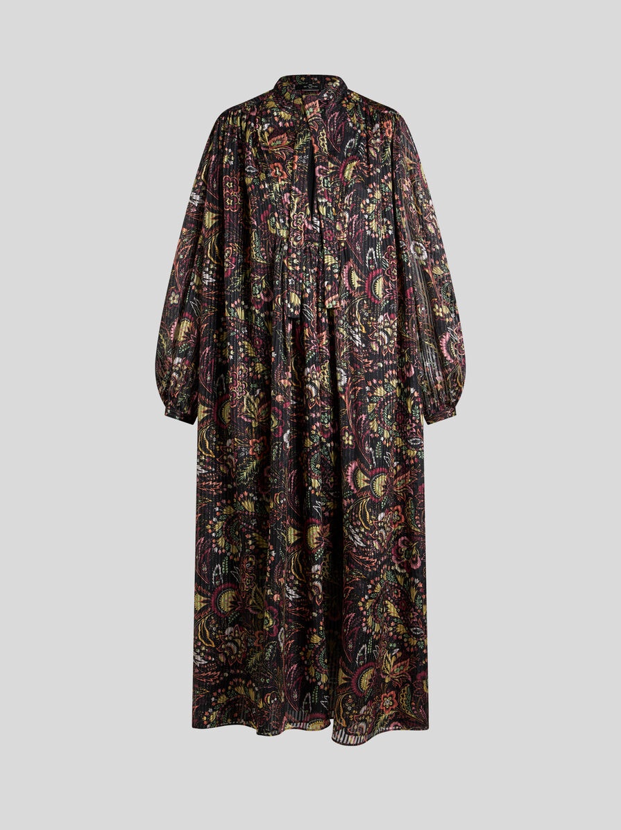 PRINTED SILK KAFTAN DRESS - 1