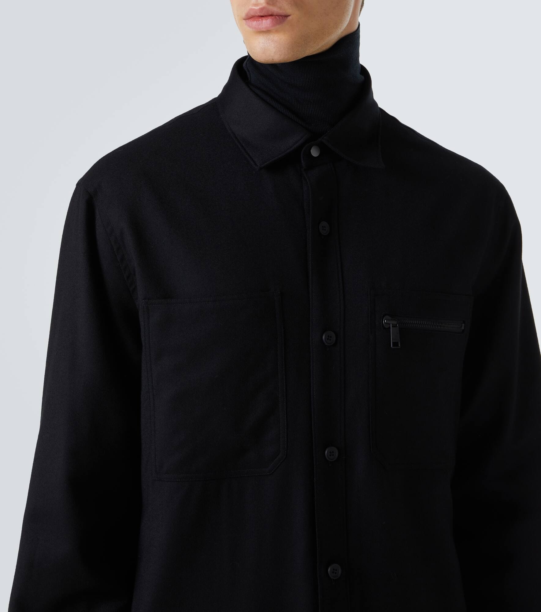Technical wool overshirt - 5