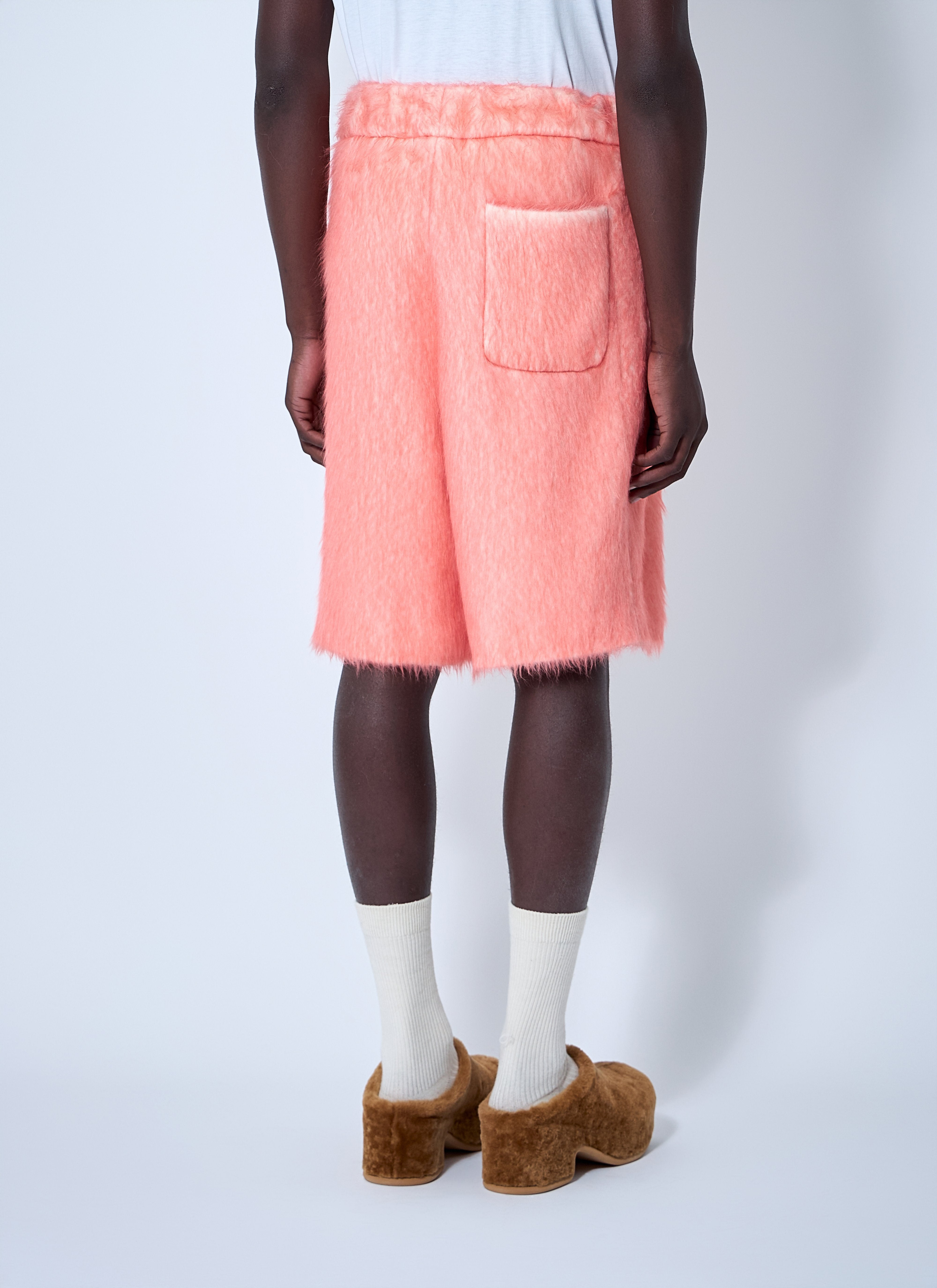 Dries Van Noten Men Brushed Wool Shorts - 4