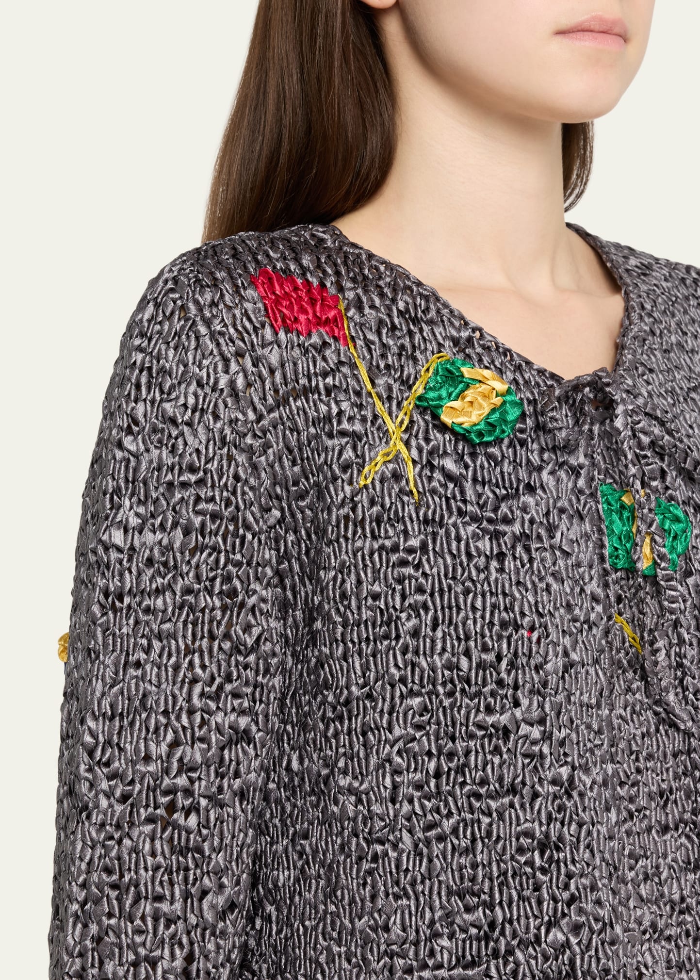 Promenade Raised Flag Crochet Cardigan - 5