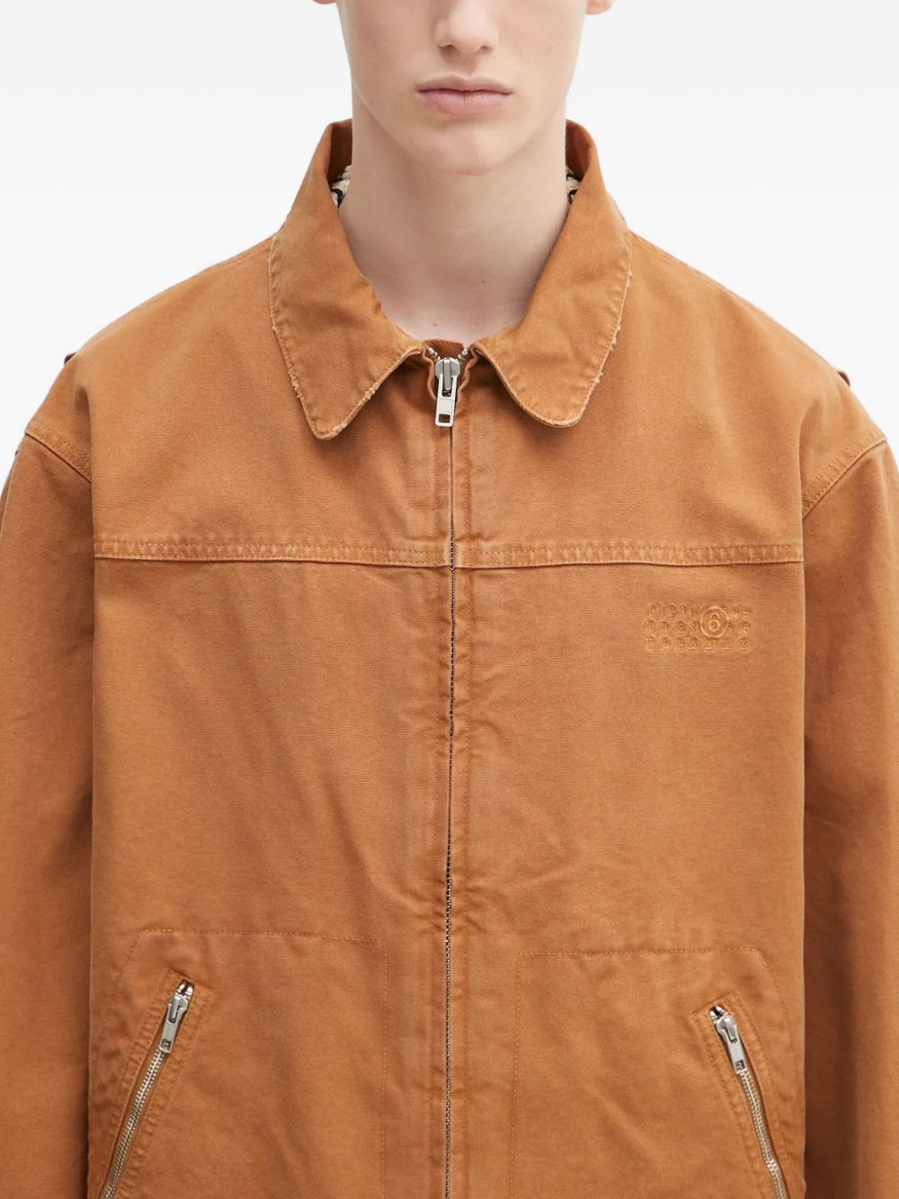 zip-up panelled jacket - 4