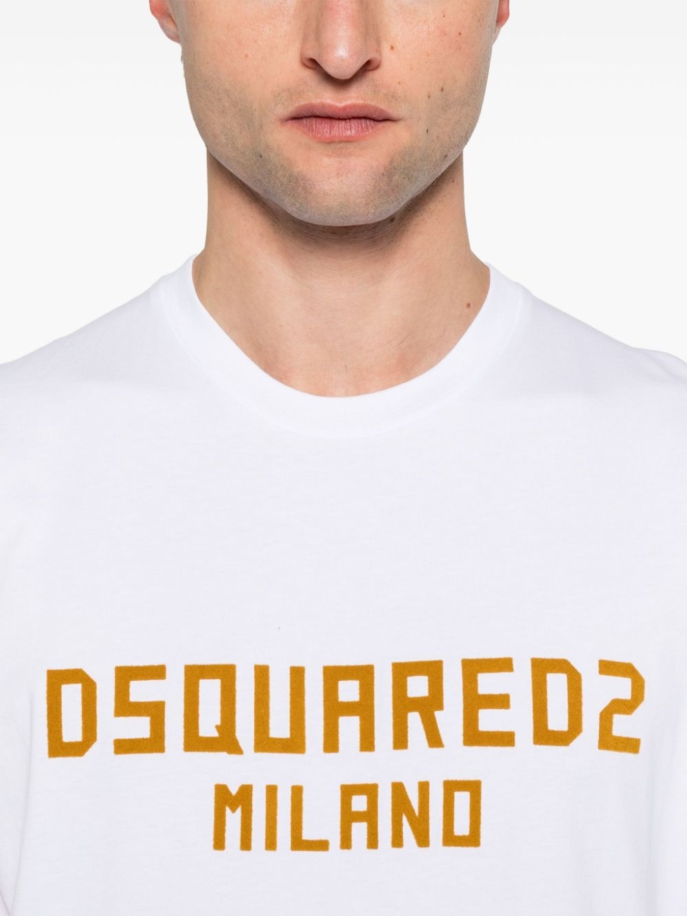 flocked-logo T-shirt - 4