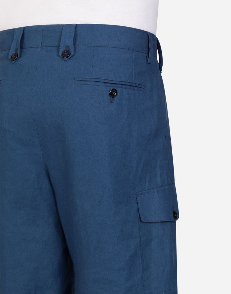Bermuda cargo shorts in linen 4