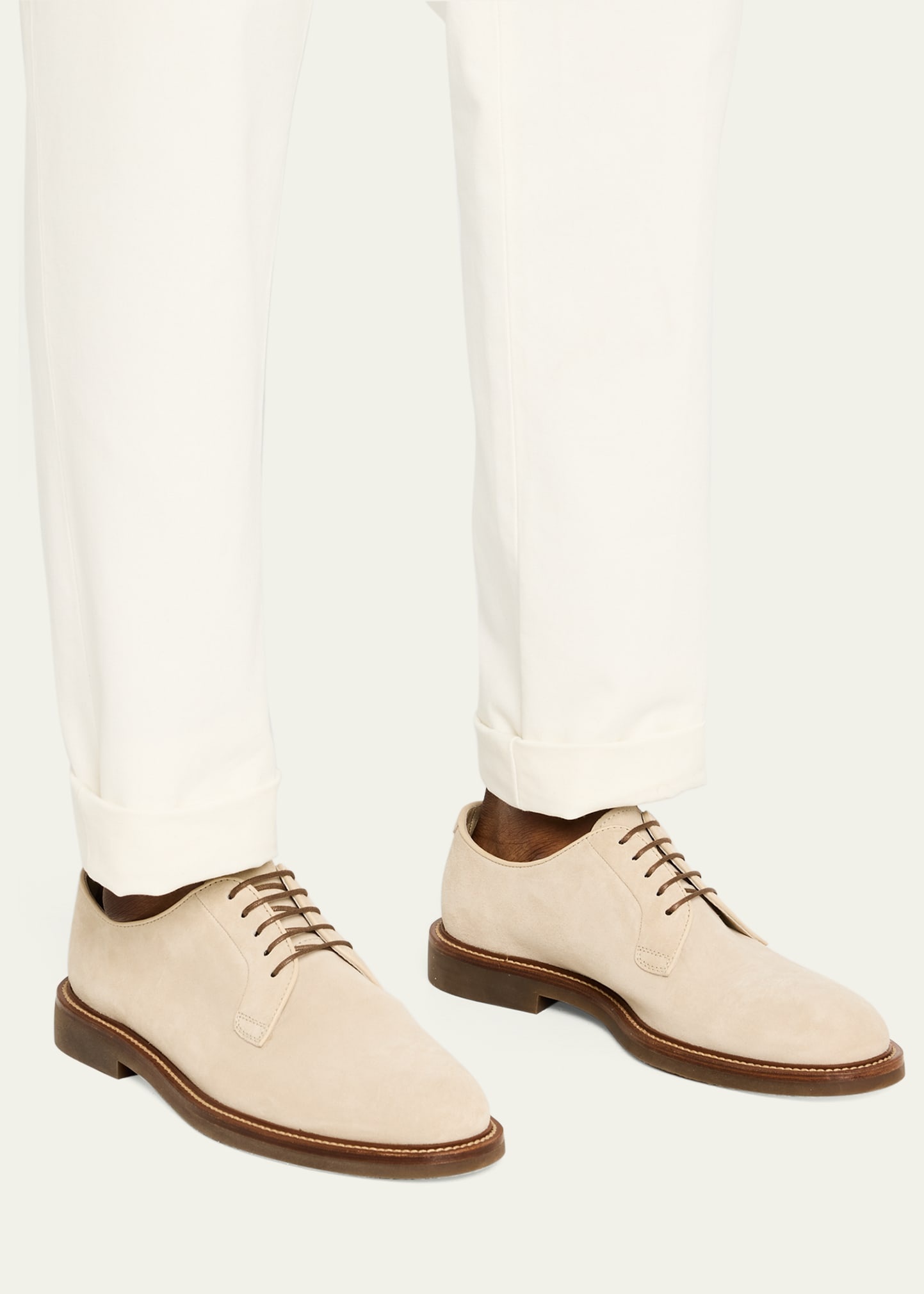 Men's Suede Derby Shoes - 3