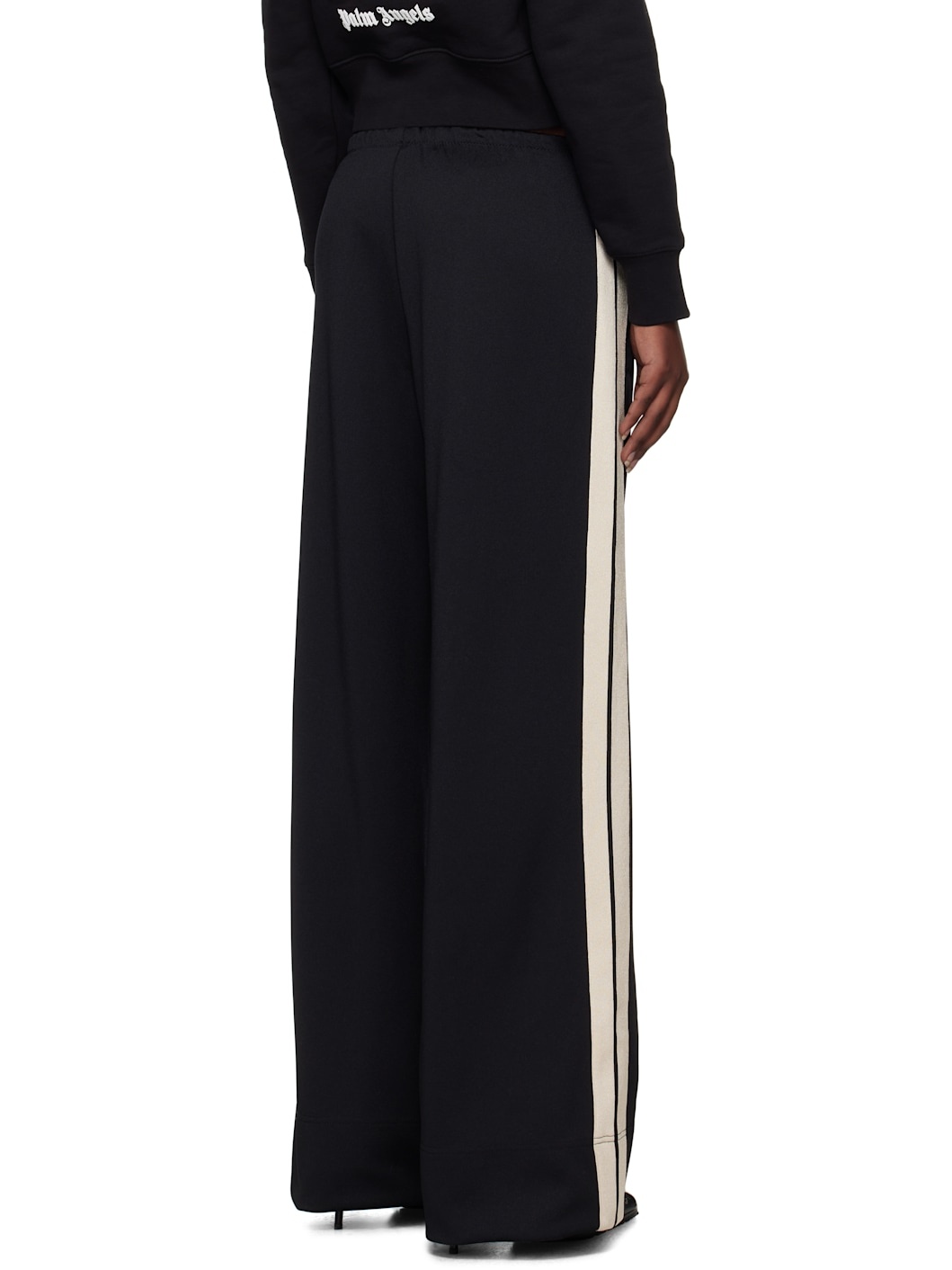 Black Logo Loose Track Pants - 3