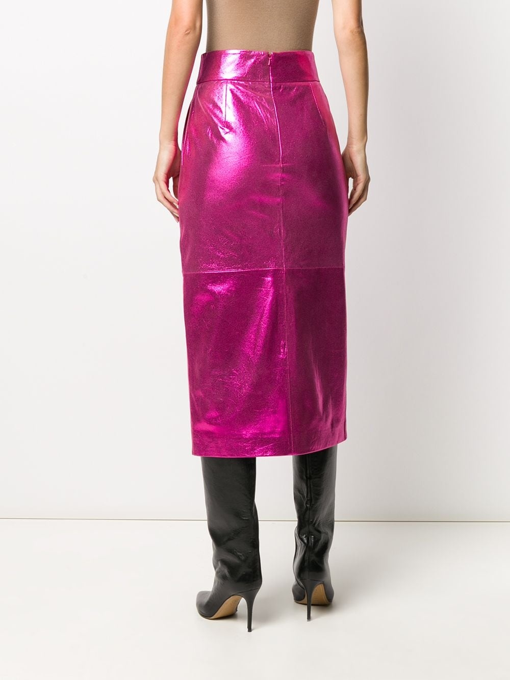 metallic finish skirt - 4