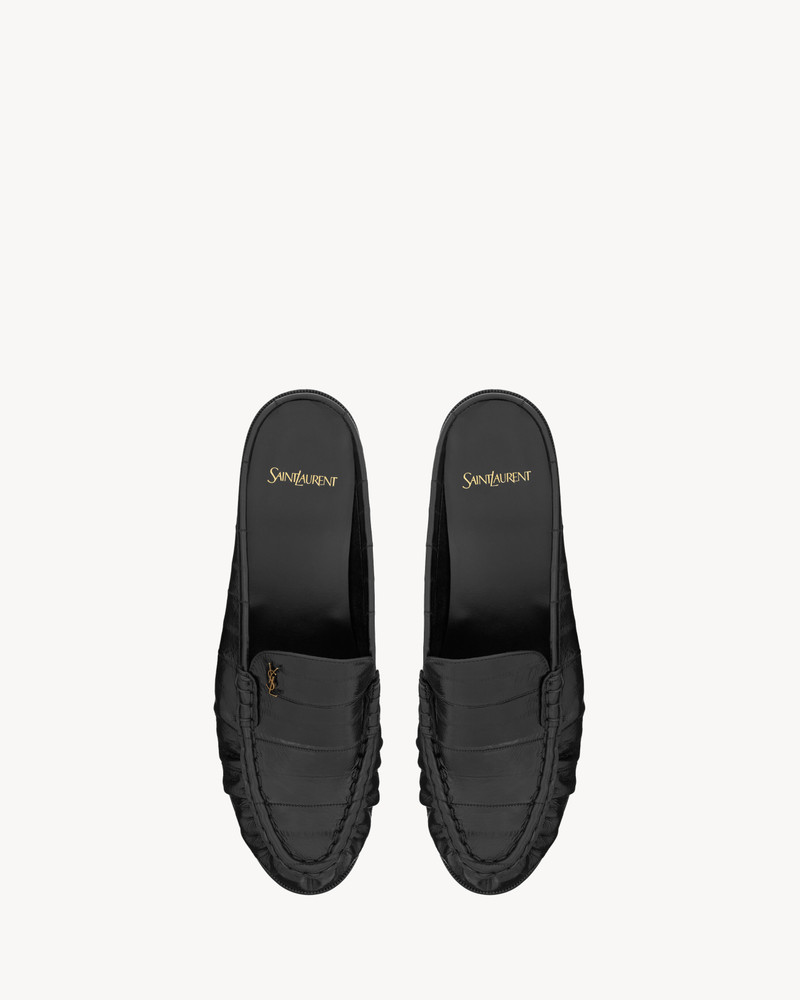 SAINT LAURENT LE LOAFER MULES IN EEL outlook