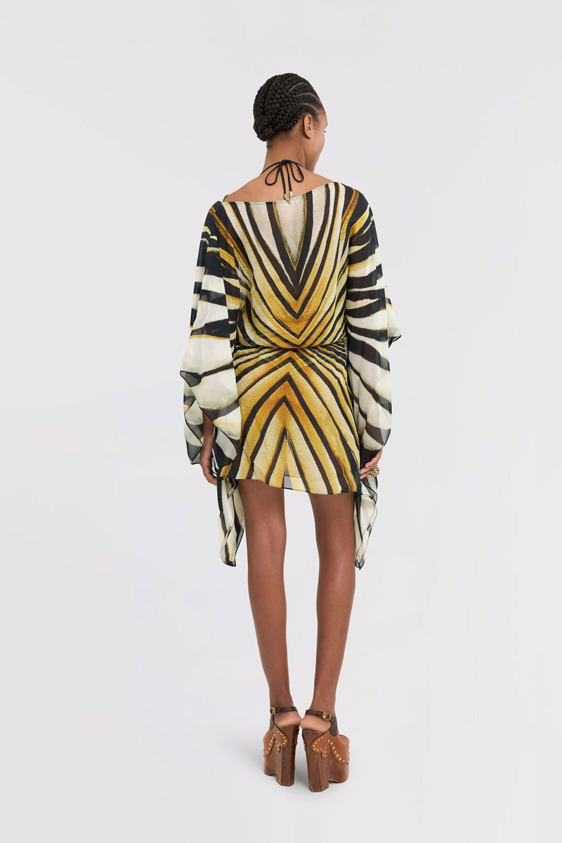 Ray Of Gold Print Kaftan Dress Silk 4