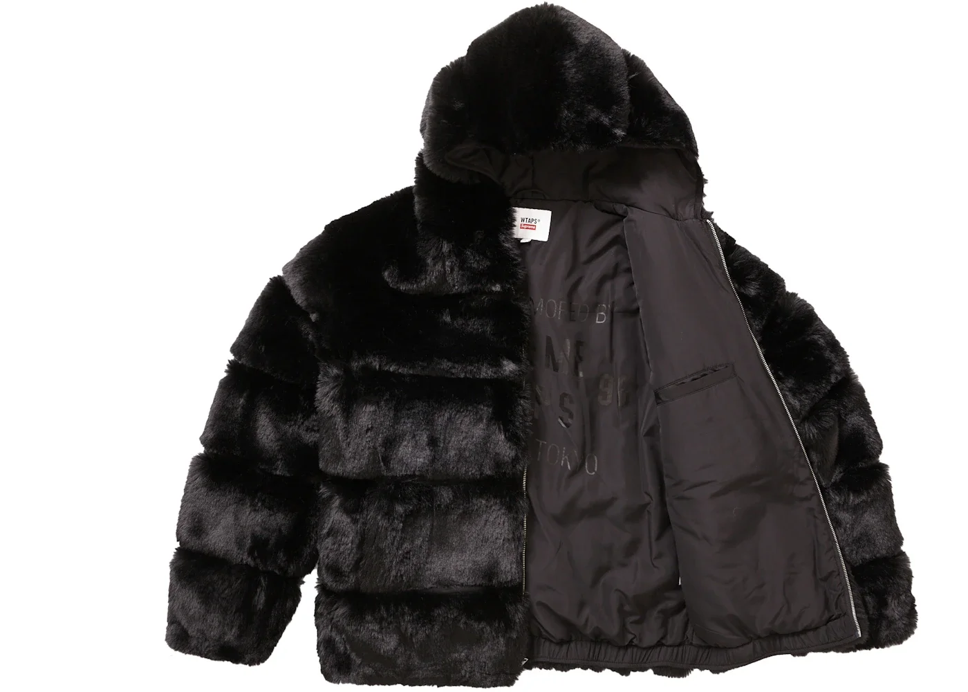 Supreme Supreme WTAPS Faux Fur Hooded Jacket Black - SUP-FW21-343 