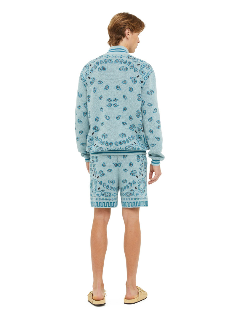 Bandana Piquet Jacquard Bomber Jacket 6