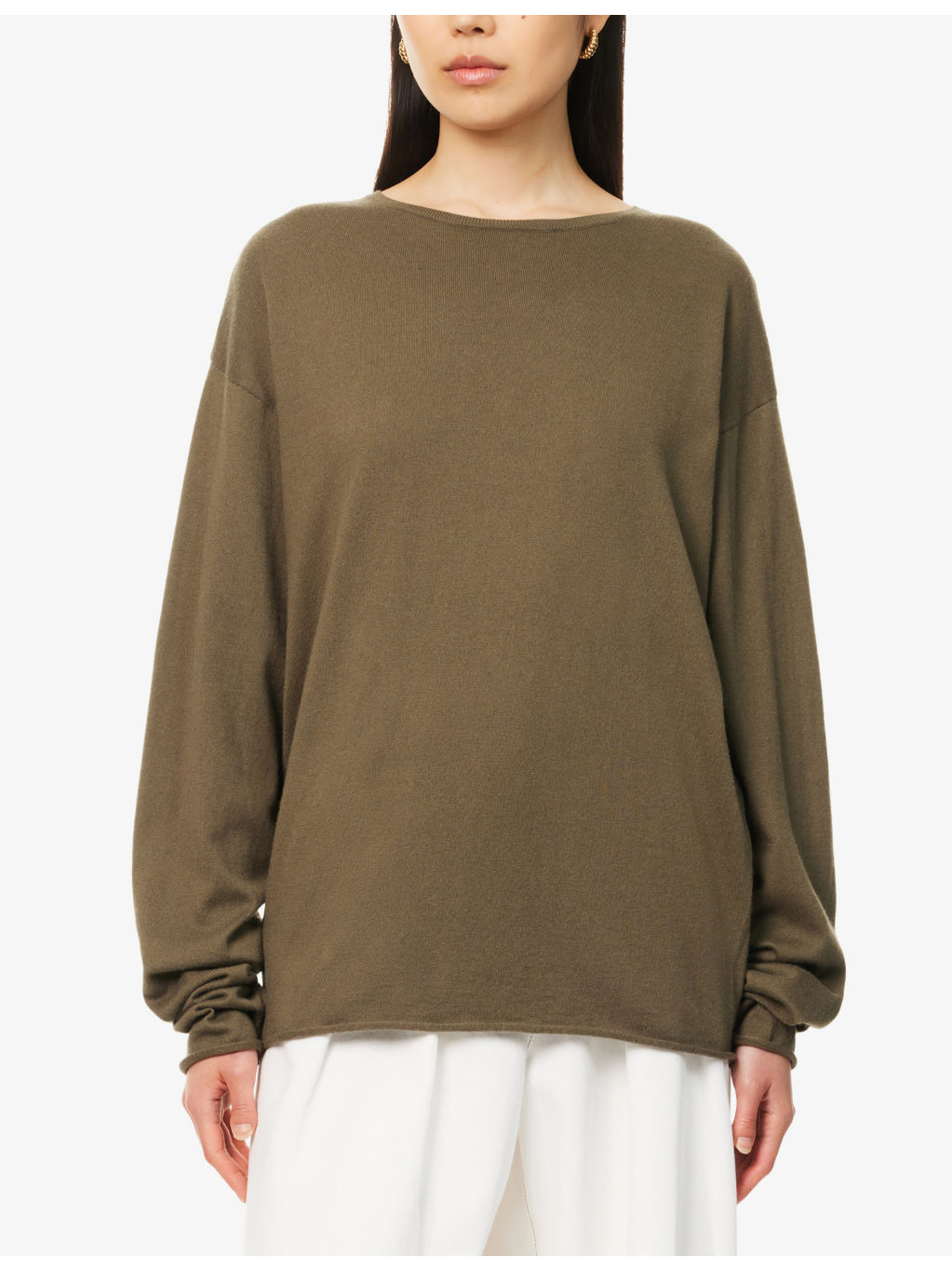 Aries Round-Neck Cotton and Cashmere-Blend Knitted Jumper - 3
