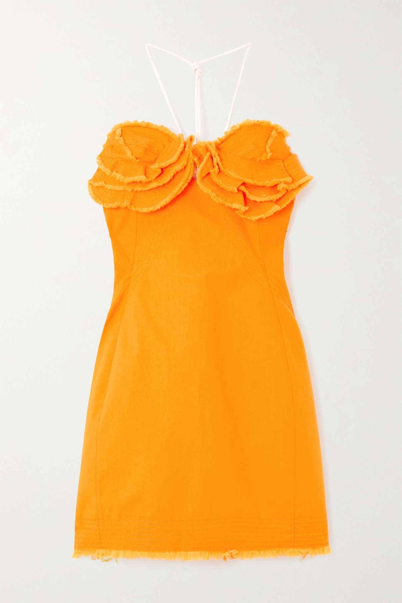 Strapless cotton mini dress - 1