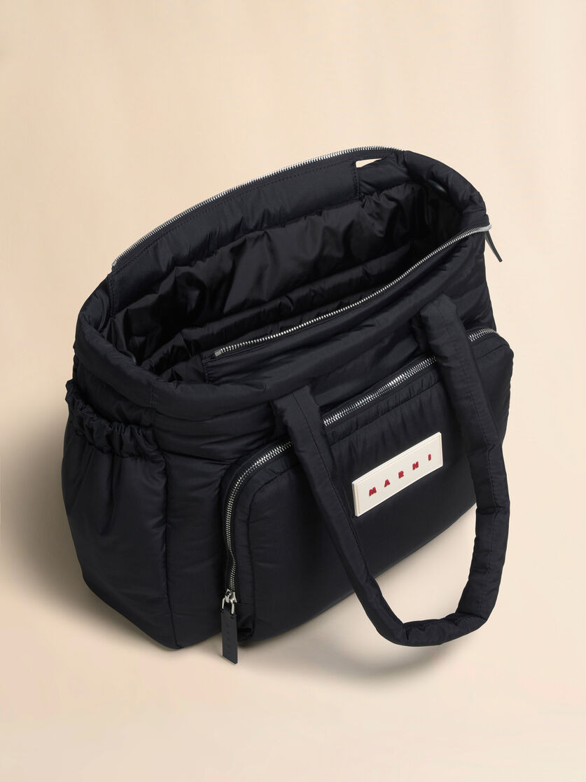 BLACK PUFF E/W TOTE BAG - 4