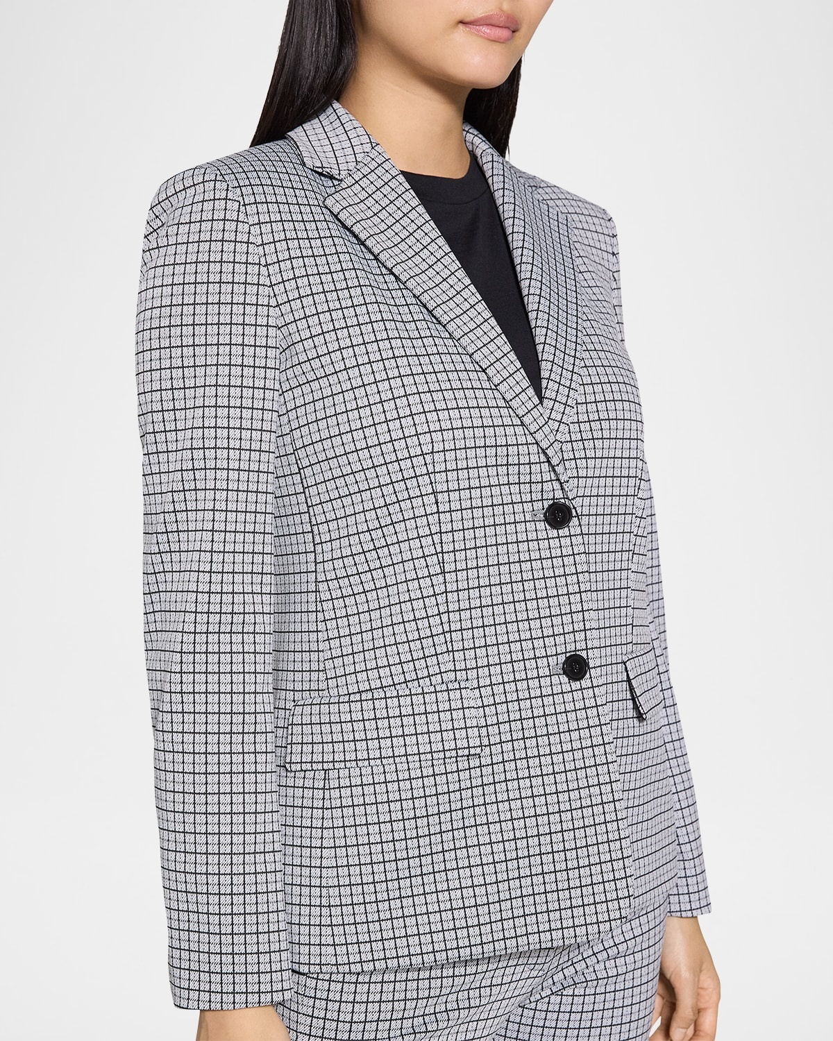 Single-Breasted Two-Button Blazer - 5