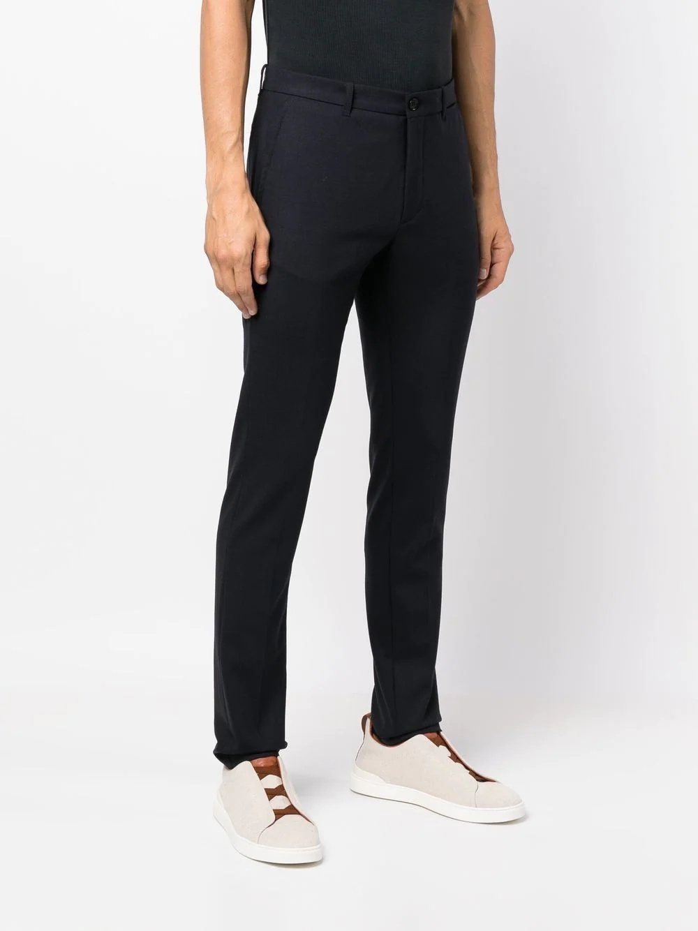 slim-cut tailored trousers - 3