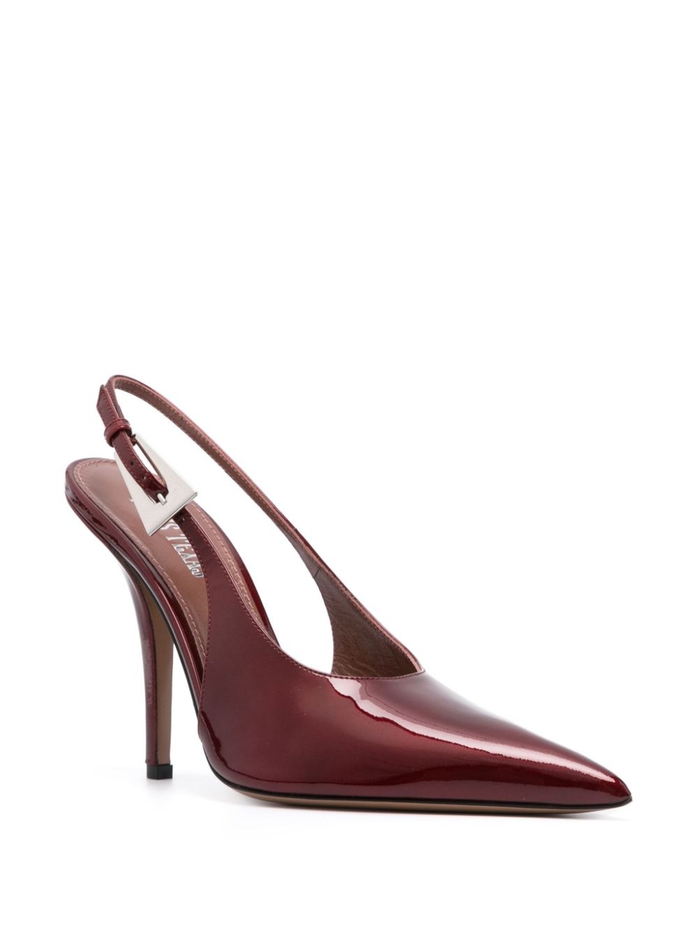 100mm patent-leather sligback pumps - 2