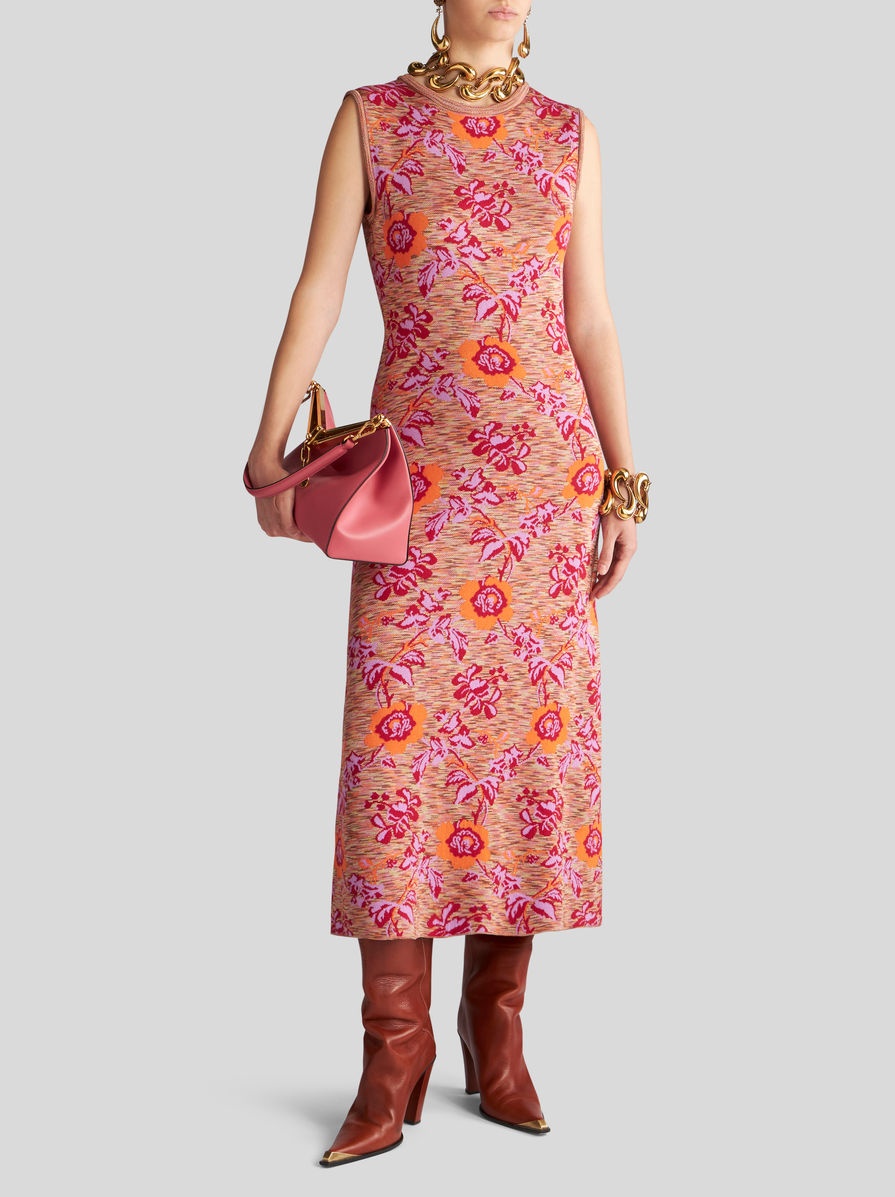 FLORAL JACQUARD DRESS - 3